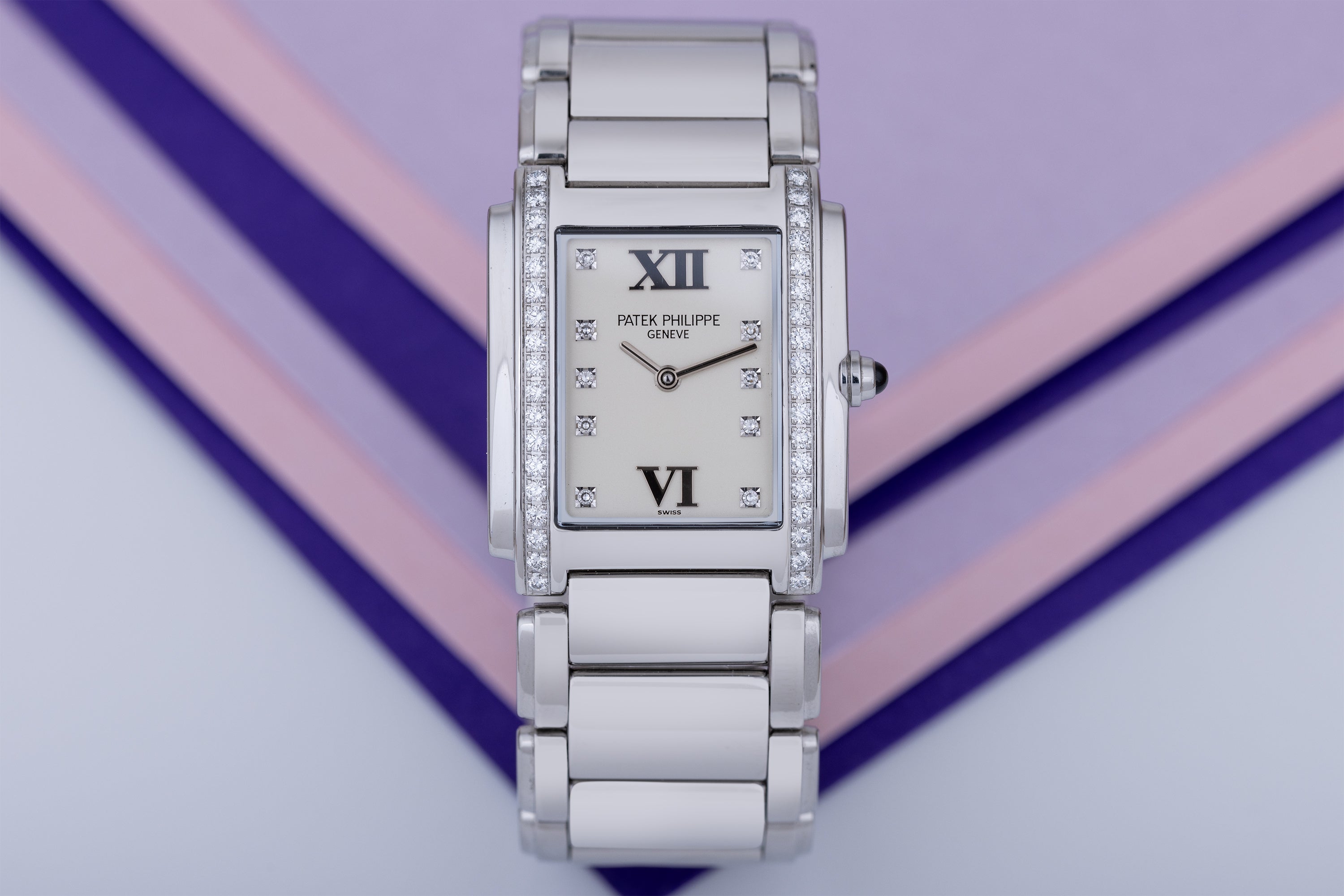 Patek Philippe Twenty-4 | REF. 4910/10A-011 | Stainless Steel | Diamond Dial & Bezel | 1999