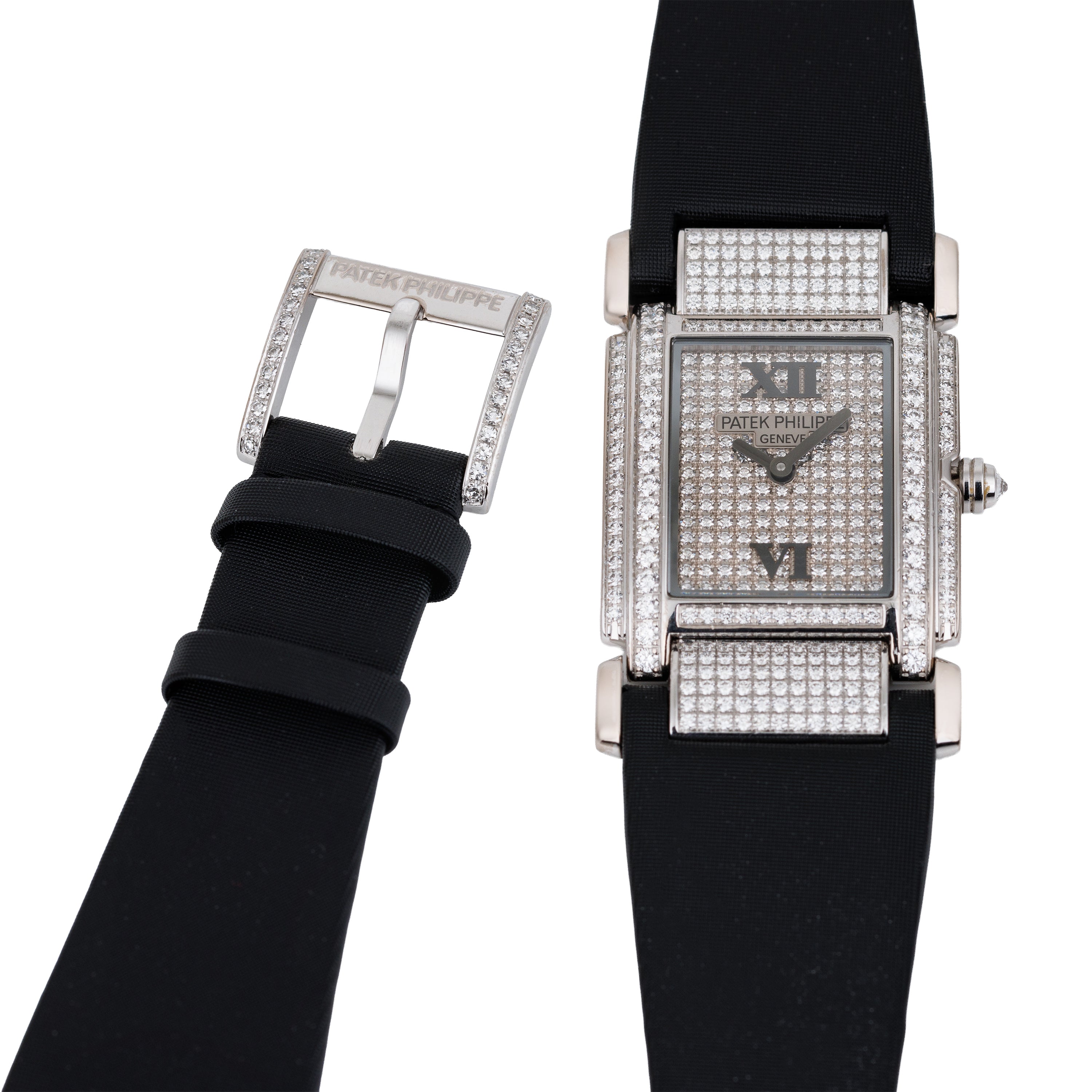 Patek Philippe Twenty-4 | REF. 4910/0G | 18k White Gold | Pavé Diamonds | Box & Papers | 2004