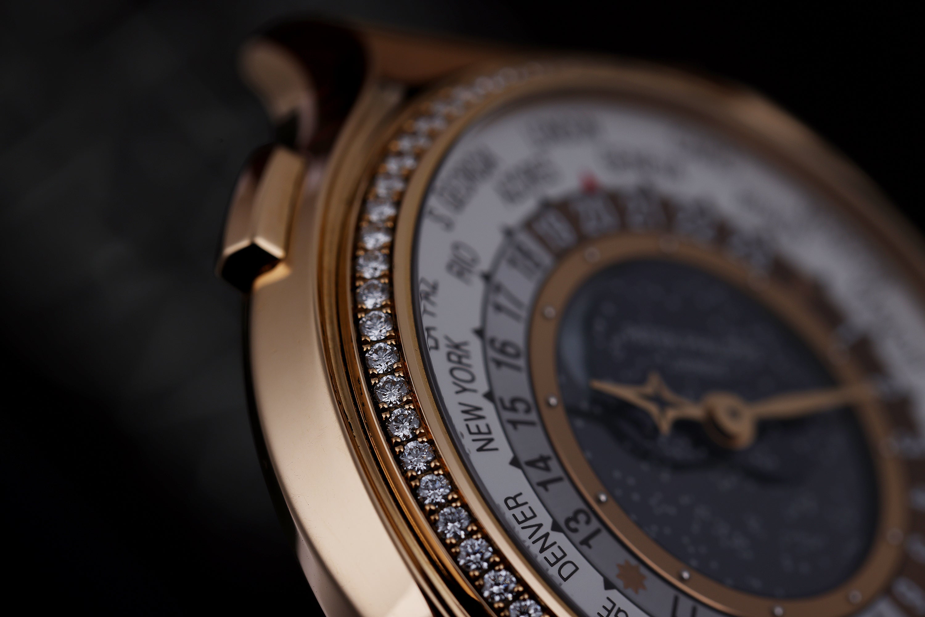 Patek Philippe World Time 175th Anniversary | REF. 7175R-001 | 18k Rose Gold | Diamond Bezel | 38mm | Box & Papers | 2014