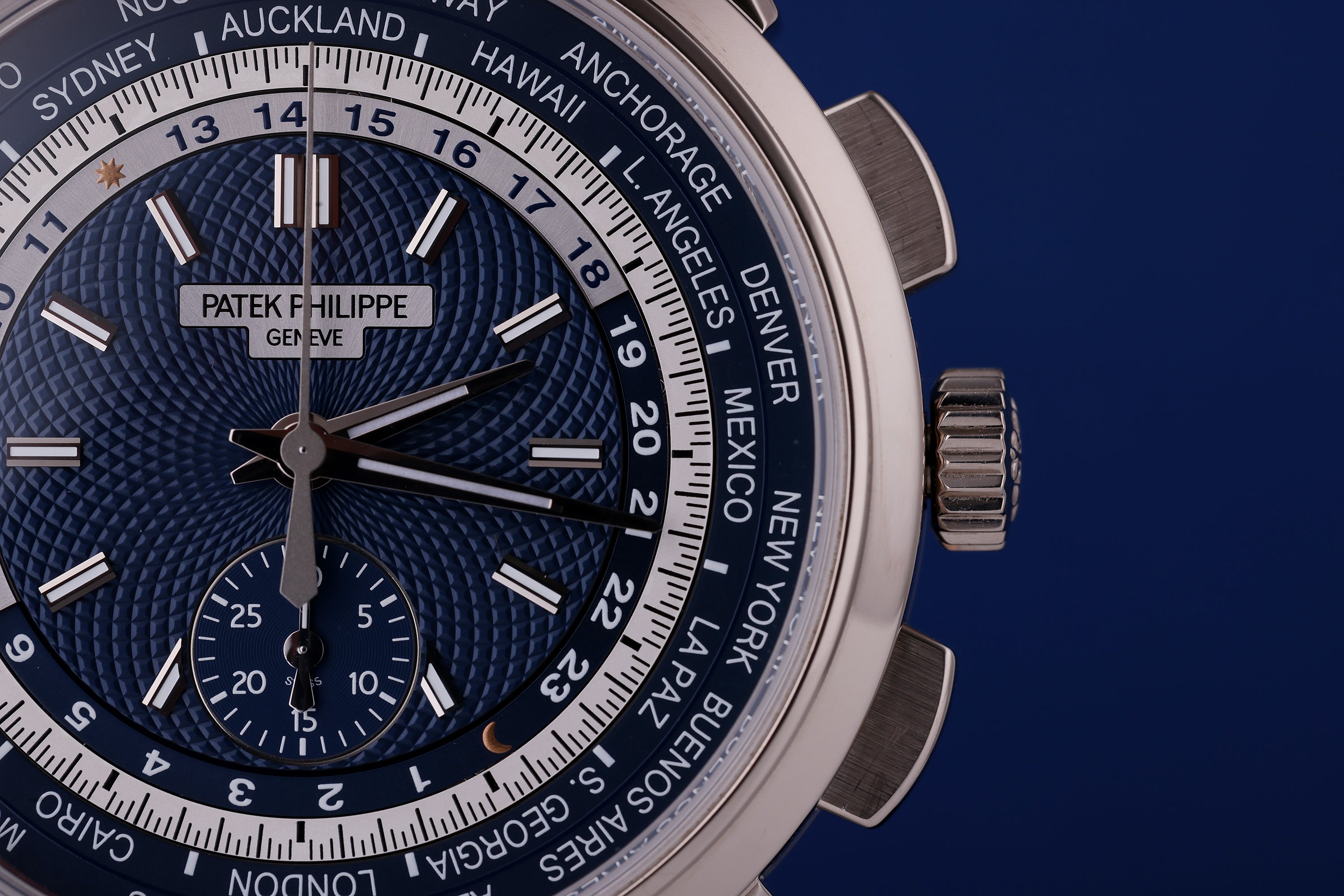 Patek Philippe World Time Flyback Chronograph | REF. 5930G-010 | 18k White Gold | 39.5mm | Box & Papers | 2019