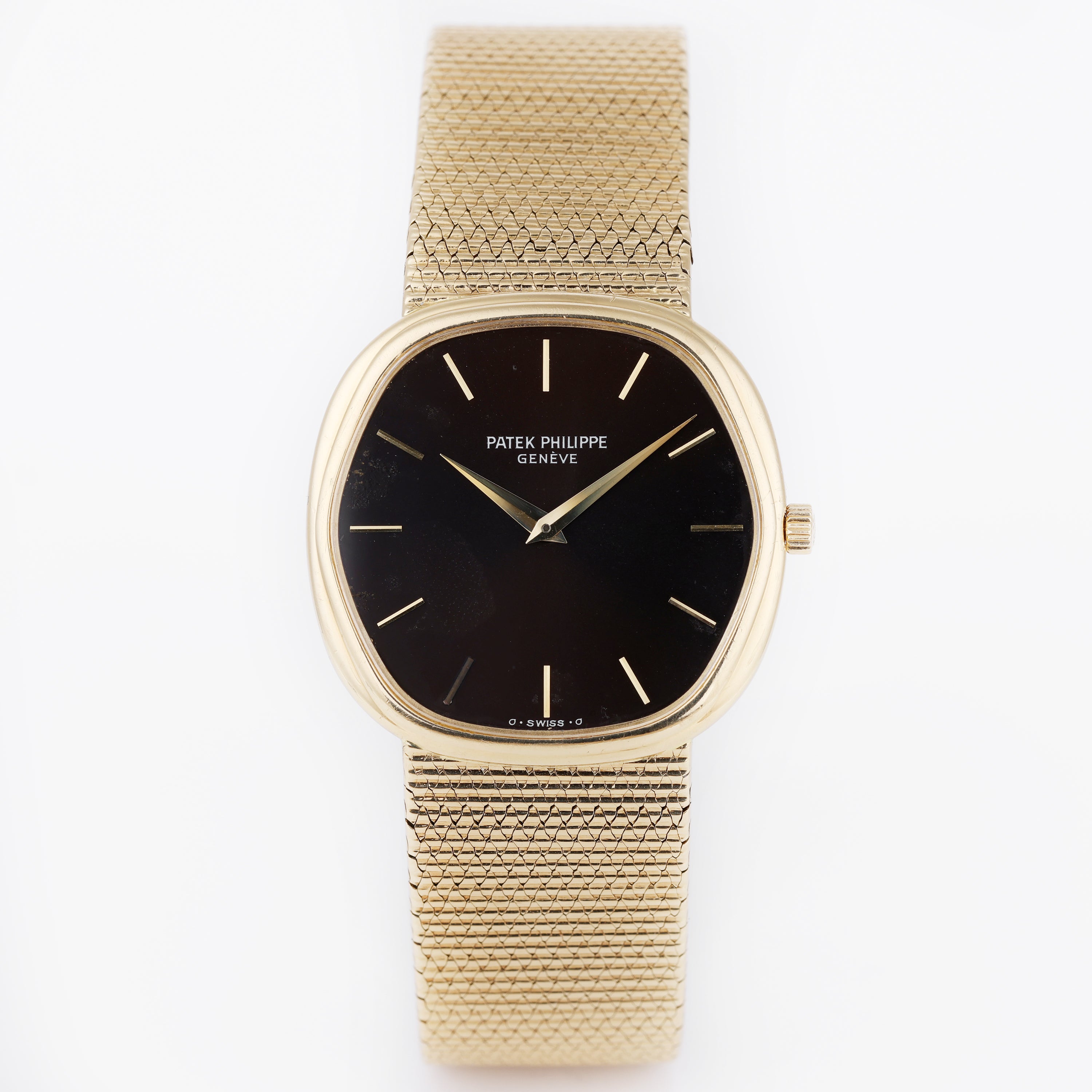 Patek Philippe Ellipse Automatic | REF. 3861/1 | 18k Yellow Gold | Brown Dial | Box & Papers | 1979 | 32.5mm