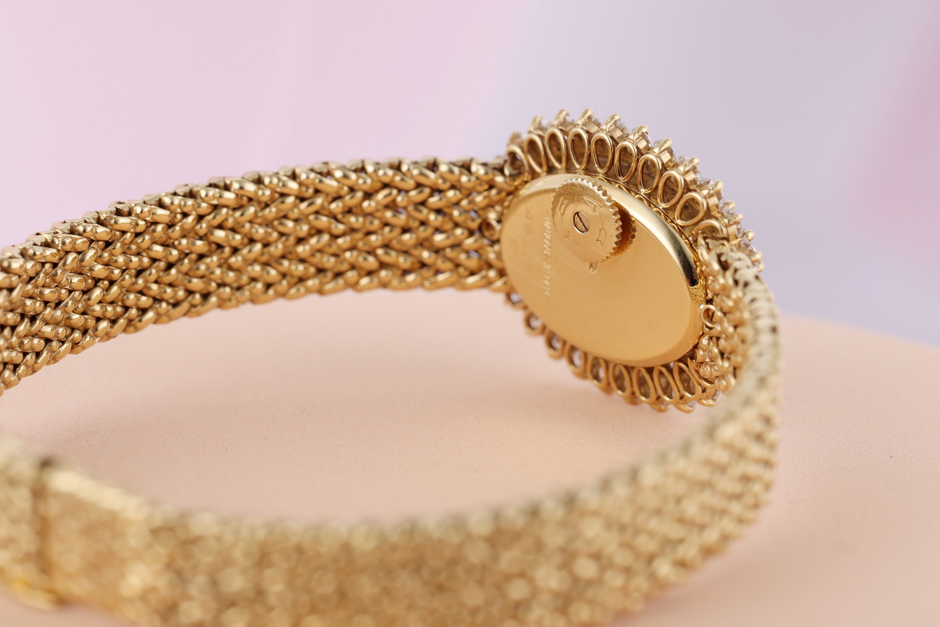 Vacheron Constantin x Mauboussin Double Signed, 1980's Ladies Watch | Gold Dial | Diamond Bezel | 22mm | 18k Yellow Gold