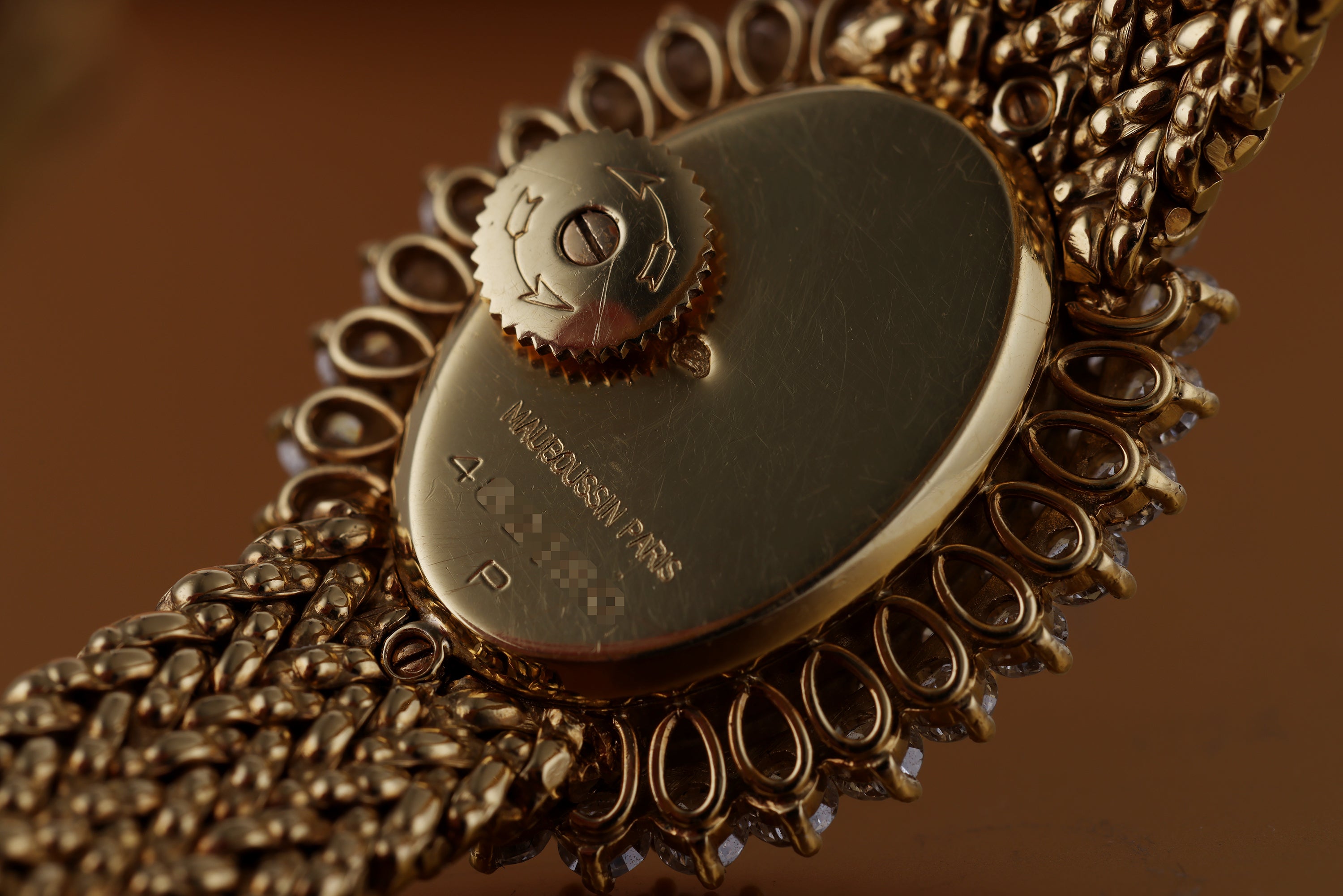 Vacheron Constantin x Mauboussin Double Signed, 1980's Ladies Watch | Gold Dial | Diamond Bezel | 22mm | 18k Yellow Gold