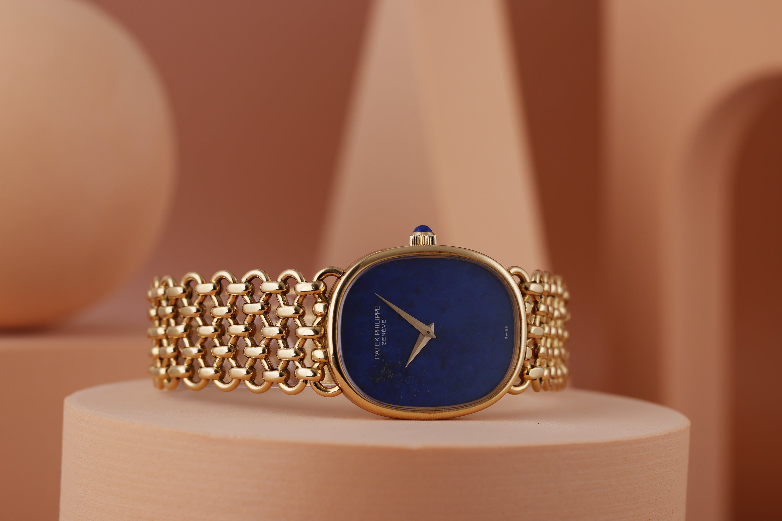 Ultra Rare Patek Philippe Golden Ellipse | REF. 3848/901 | Lapis Lazuli Dial | 27mm | 18k Yellow Gold | Box & Papers | 1980