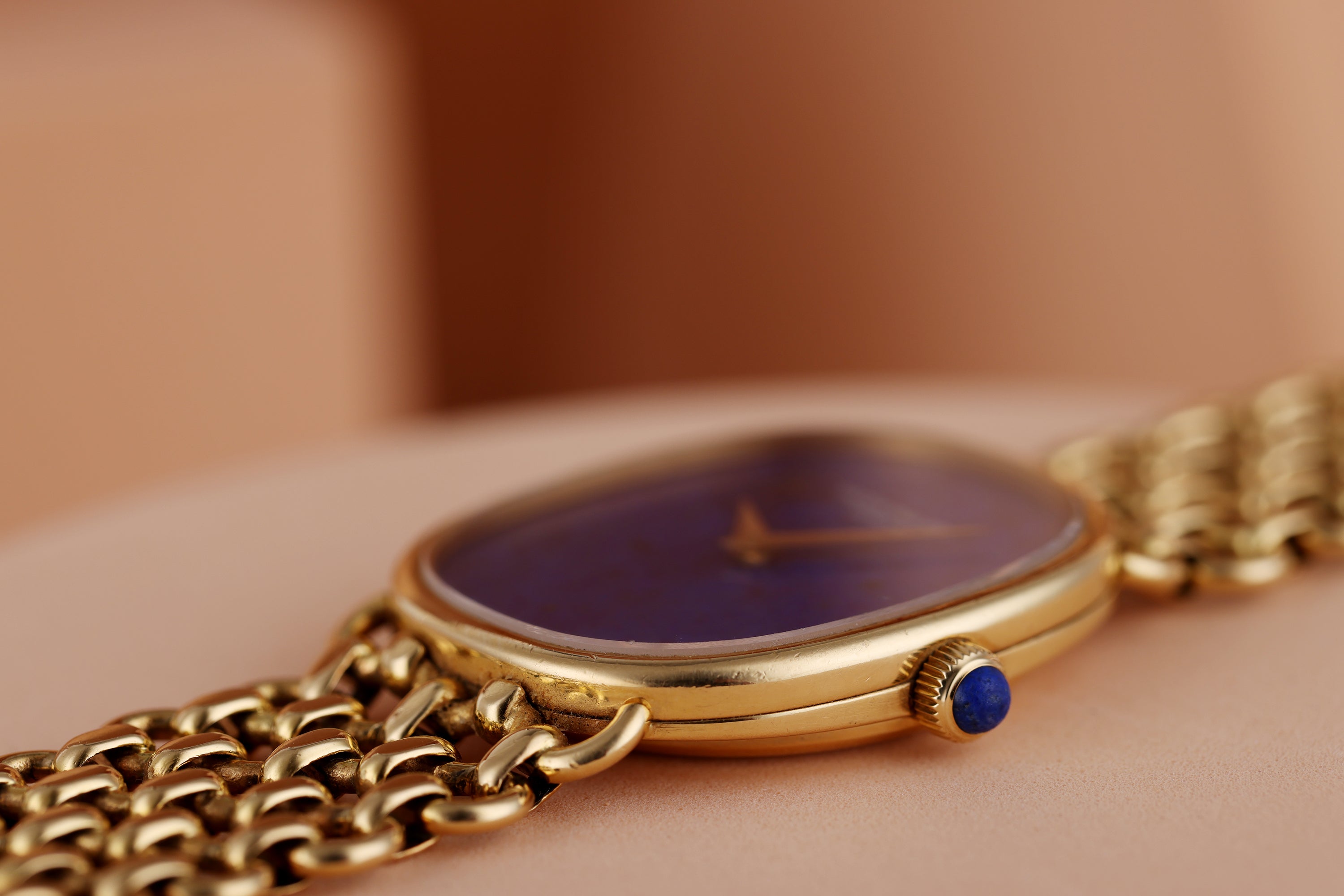 Ultra Rare Patek Philippe Golden Ellipse | REF. 3848/901 | Lapis Lazuli Dial | 27mm | 18k Yellow Gold | Box & Papers | 1980