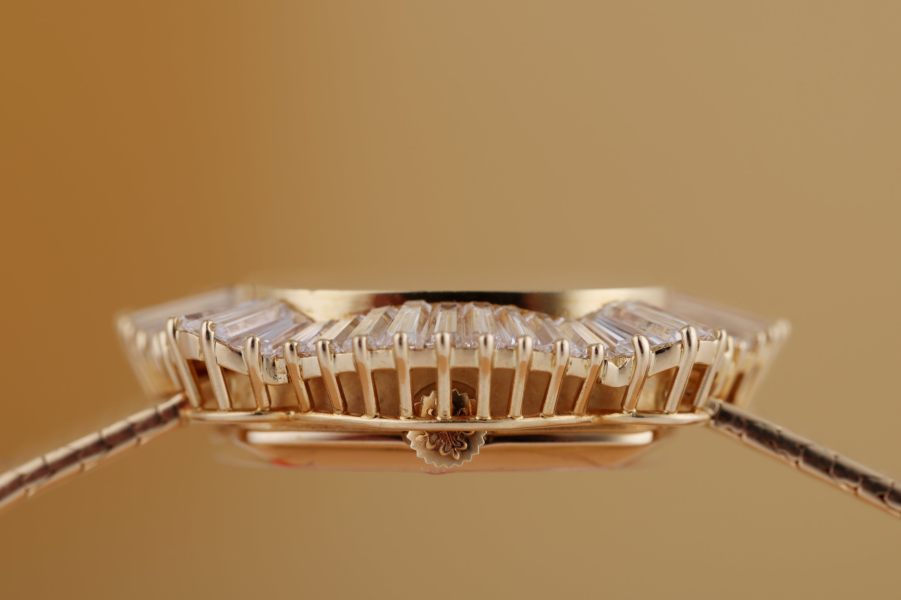 Patek Philippe 1980's Ladies Watch | REF. 4373/1 | Pavé Diamond Dial & Channel Set Diamond Bezel | 30mm | 18k Yellow Gold
