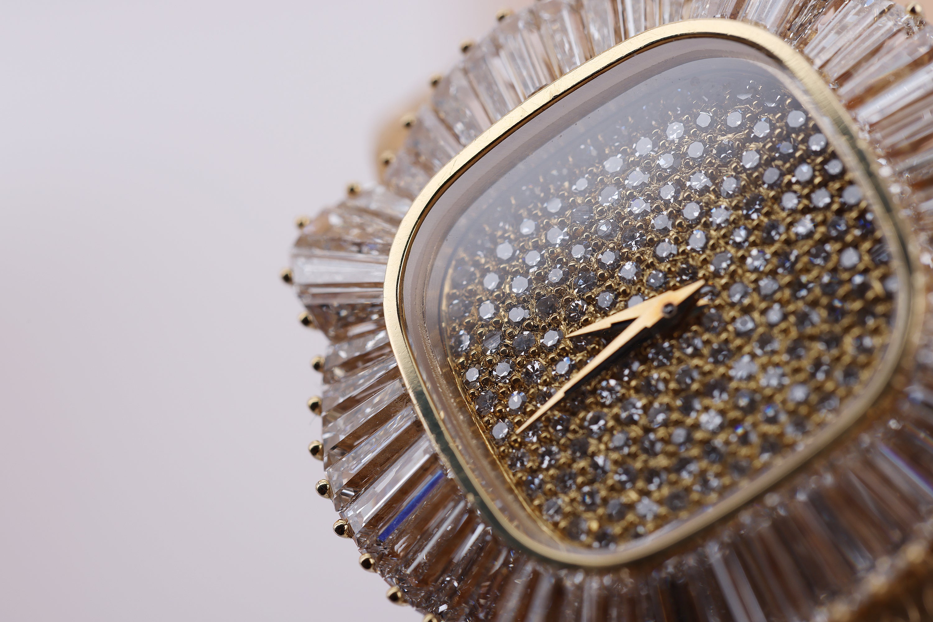 Patek Philippe 1980's Ladies Watch | REF. 4373/1 | Pavé Diamond Dial & Channel Set Diamond Bezel | 30mm | 18k Yellow Gold
