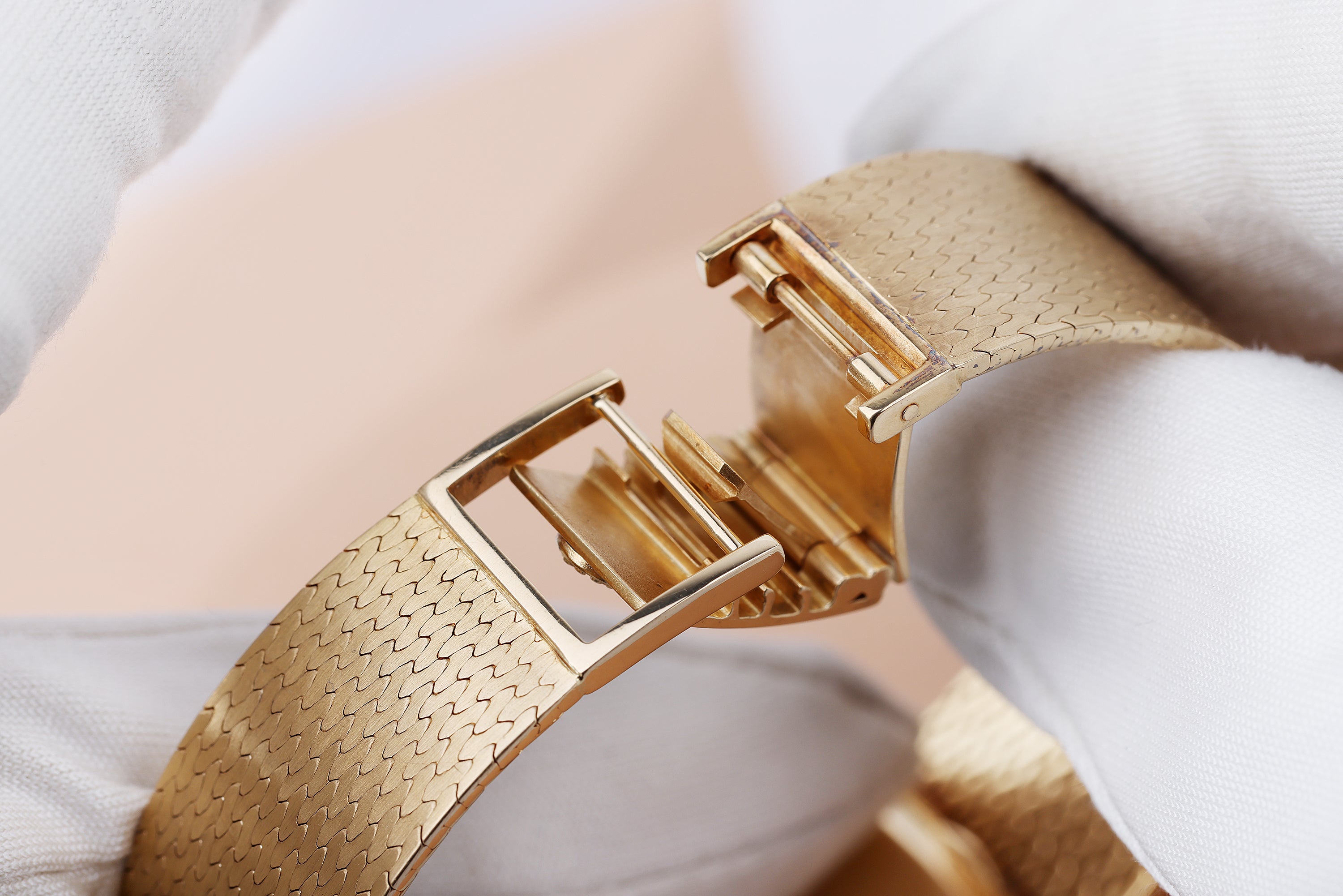 Patek Philippe 1980's Ladies Watch | REF. 4373/1 | Pavé Diamond Dial & Channel Set Diamond Bezel | 30mm | 18k Yellow Gold