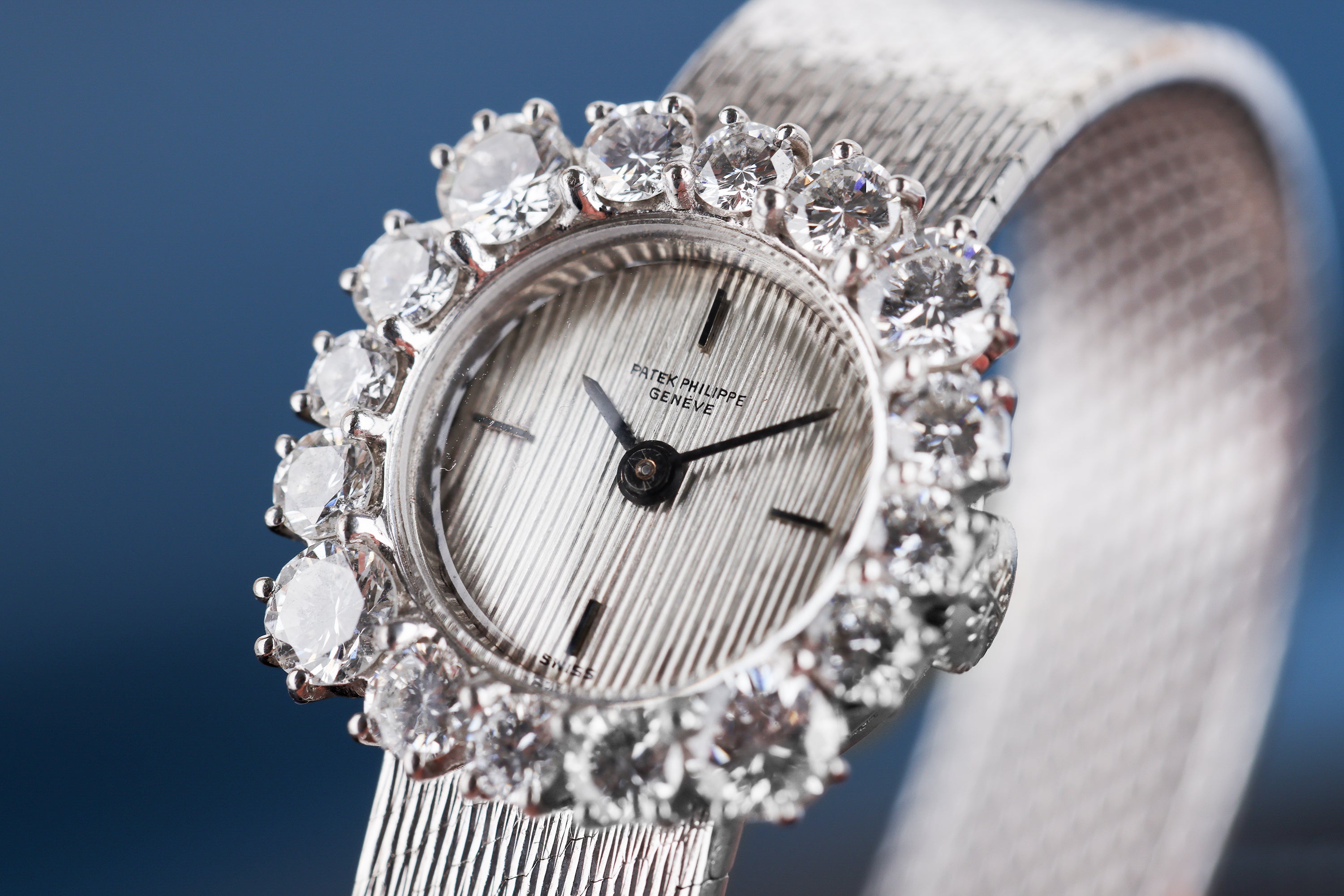 Patek Philippe Ladies Wristwatch | Large Diamond Bezel | 19mm | 18k White Gold | Circa 1970's