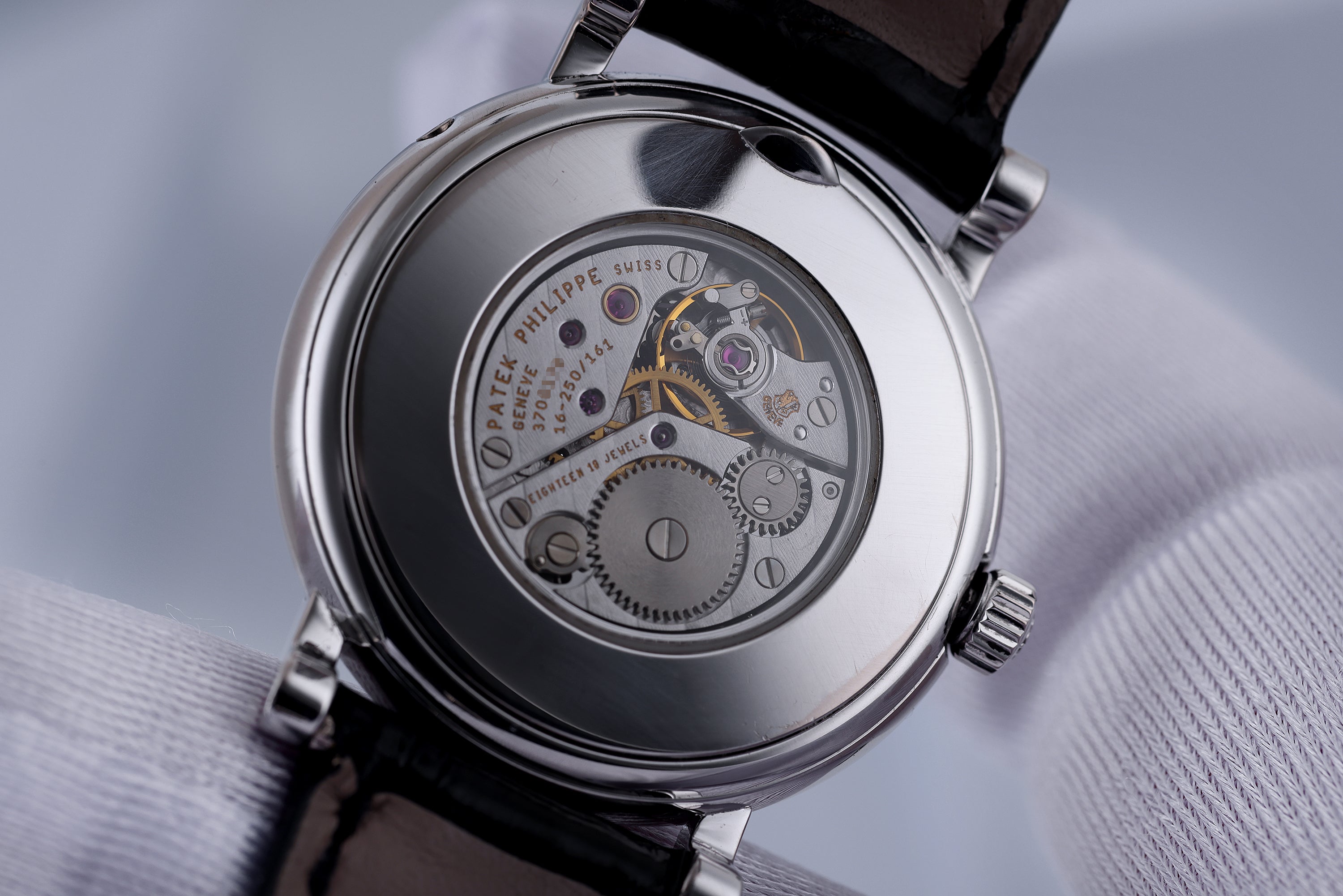 Patek Philippe Ladies Complications Moonphase | REF. 4958G | Diamond Hours & Bezel | Mother of Pearl Dial | 31mm | 18k White Gold | 2010's