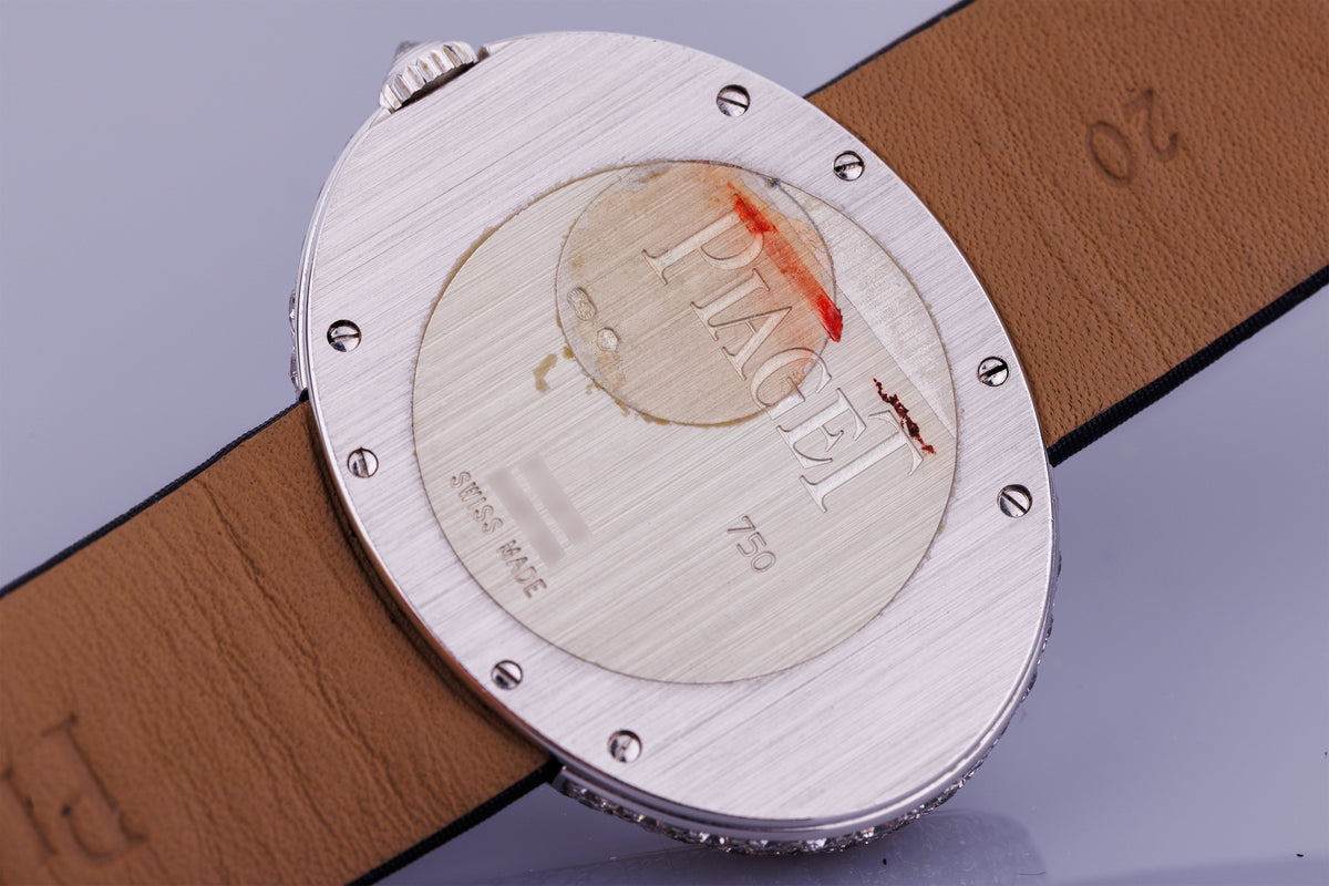 Piaget Limelight Oval-Shaped XL | REF. P10213 | Mother of Pearl & Diamonds | 18k White Gold | 40mm | Box & Papers | 2010