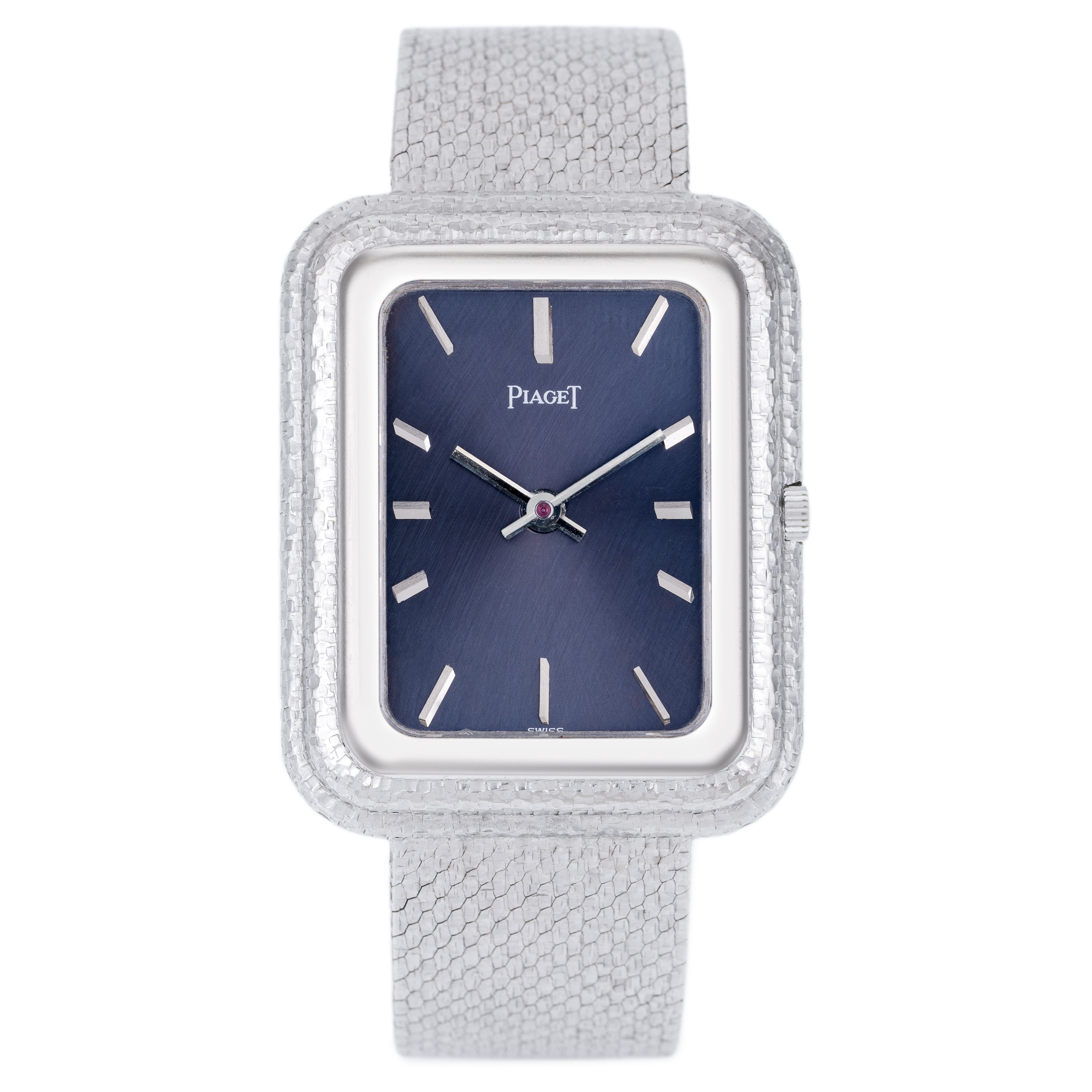 Piaget Beta Quartz | REF. 14101 B 56 | Blue Dial | 18k White Gold | 33.5mm | 1970s