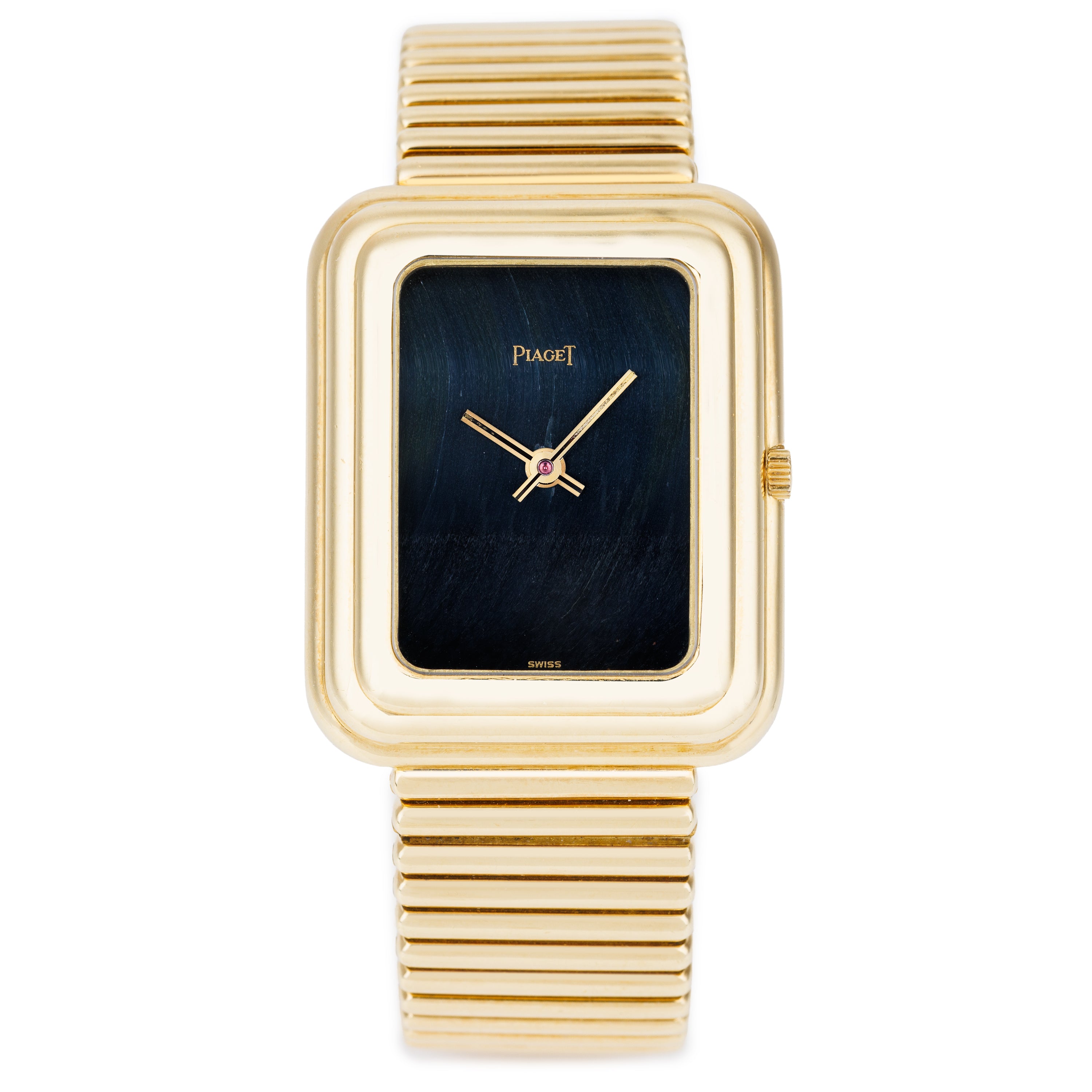 Rare Piaget Beta 21 Quartz | REF. 14101 C 10 | Hawk Eye | 18k Yellow Gold | 33.5mm | 1970s