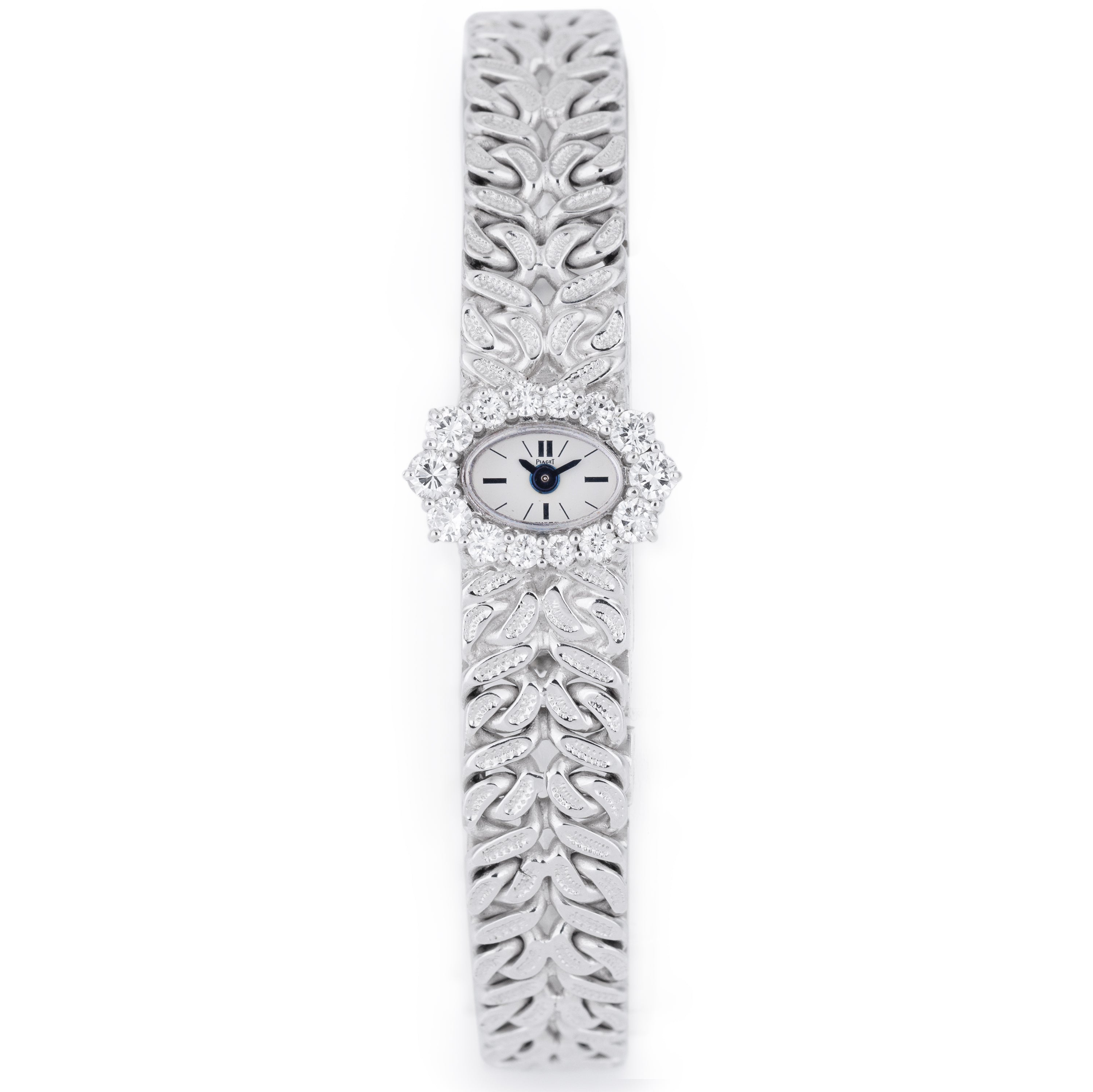 Piaget 1960's Watch | Diamond Bezel | 18k White Gold | 15.5mm | Manual Wind