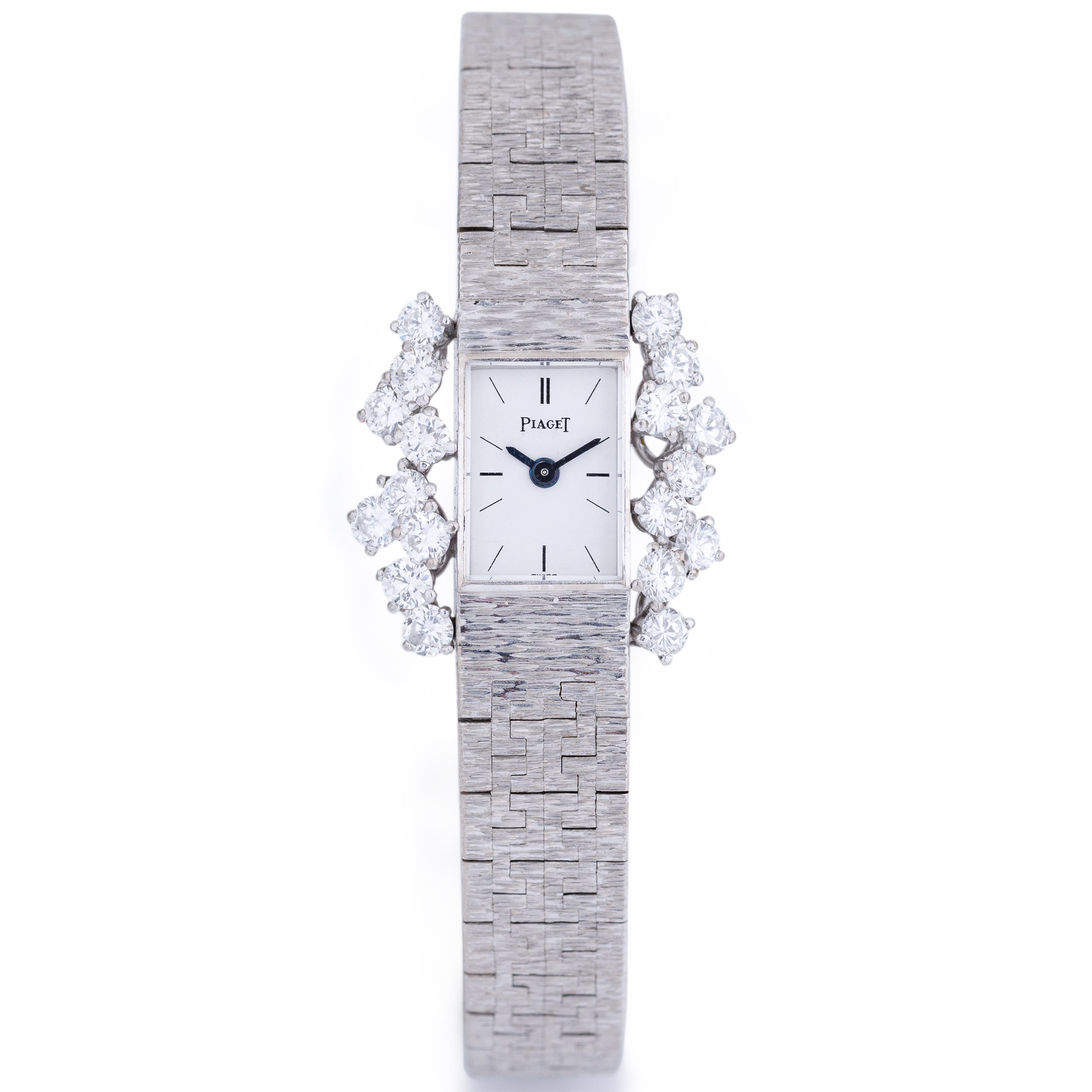 Piaget 1970's Ladies Watch | Diamond Side Bezel | 18k White Gold | 18mm | Manual Wind