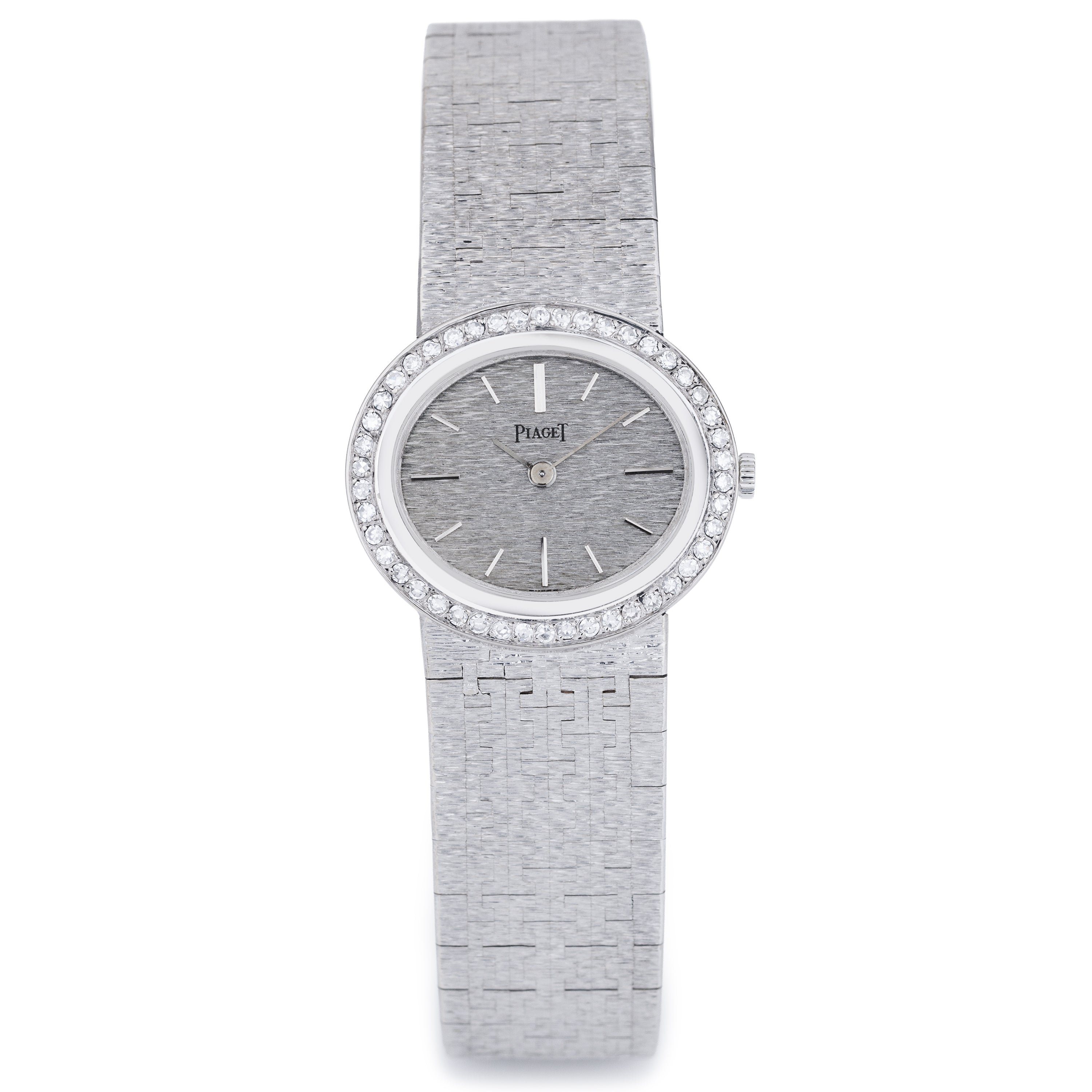 Piaget 18k White Gold Diamond Bezel Vintage