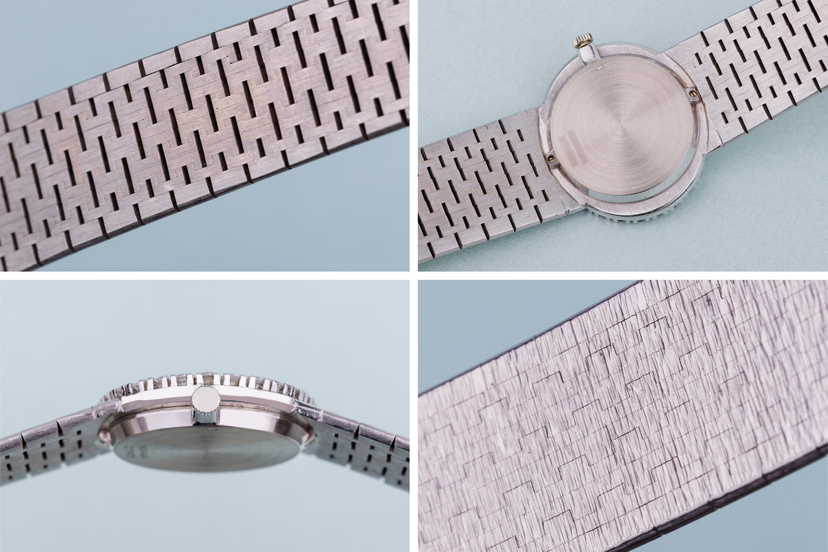 Piaget Ladies Wristwatch | REF. 9804 A 6 | Lapis Lazuli Dial | Diamond Bezel | 18k White Gold | 27mm | 1960's-1970's