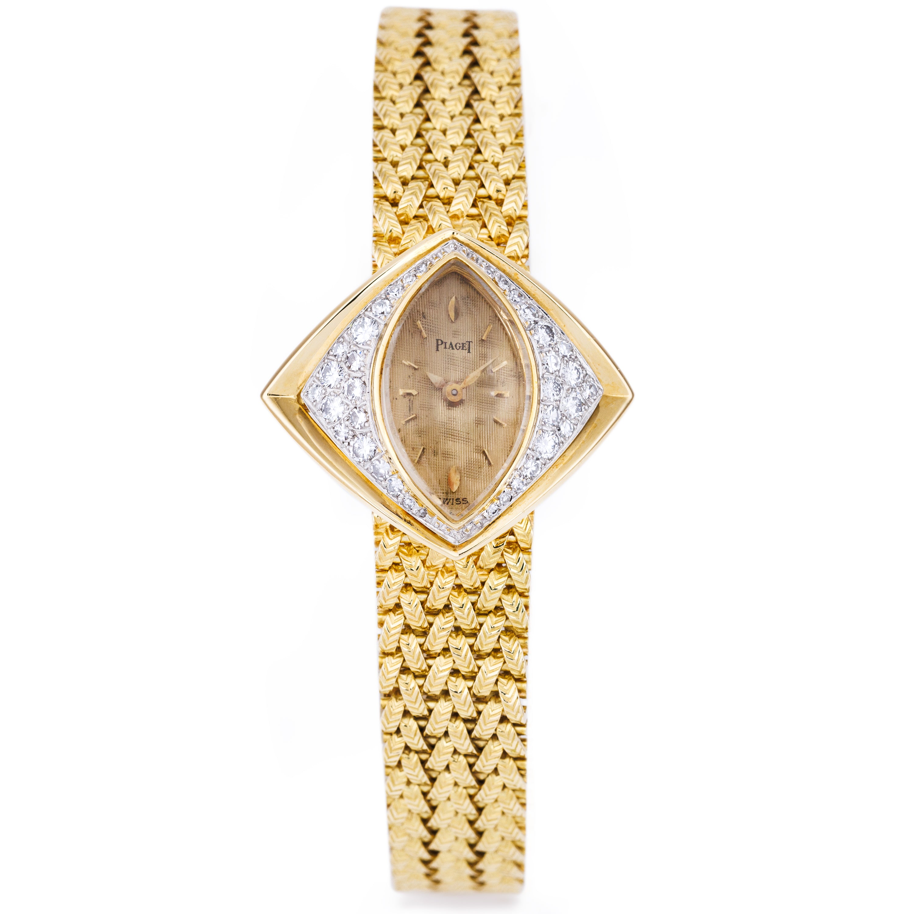 Piaget Vintage Wristwatch 'Kite' | REF. 3386 | Gold Dial | Manual Wind | 25mm | 18k Yellow Gold | 1960's