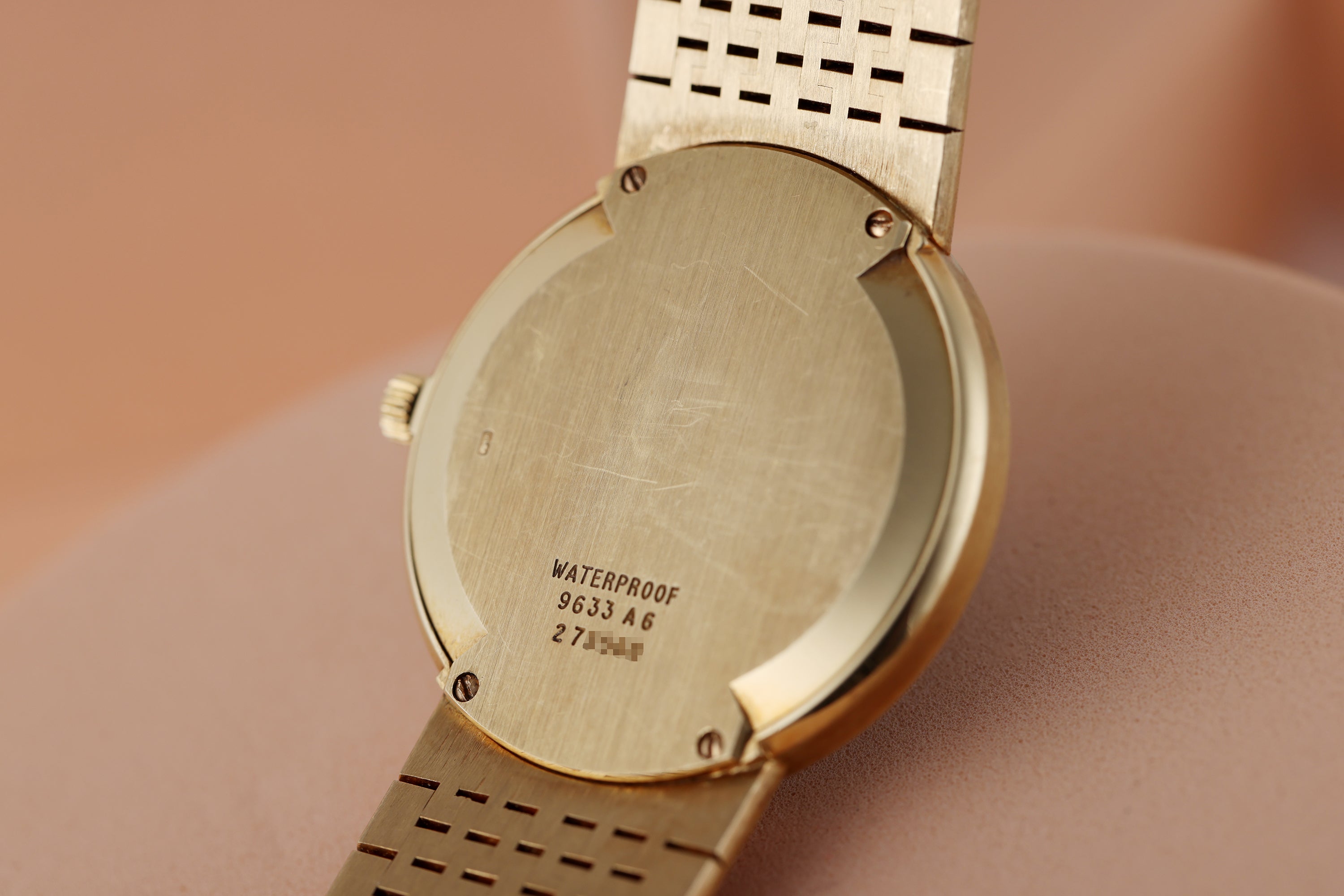 Rare Piaget 1980's Watch | REF. 9633 A 6 | Green Lacquered 'A' Diamond Dial | 31.5mm | 18k Yellow Gold