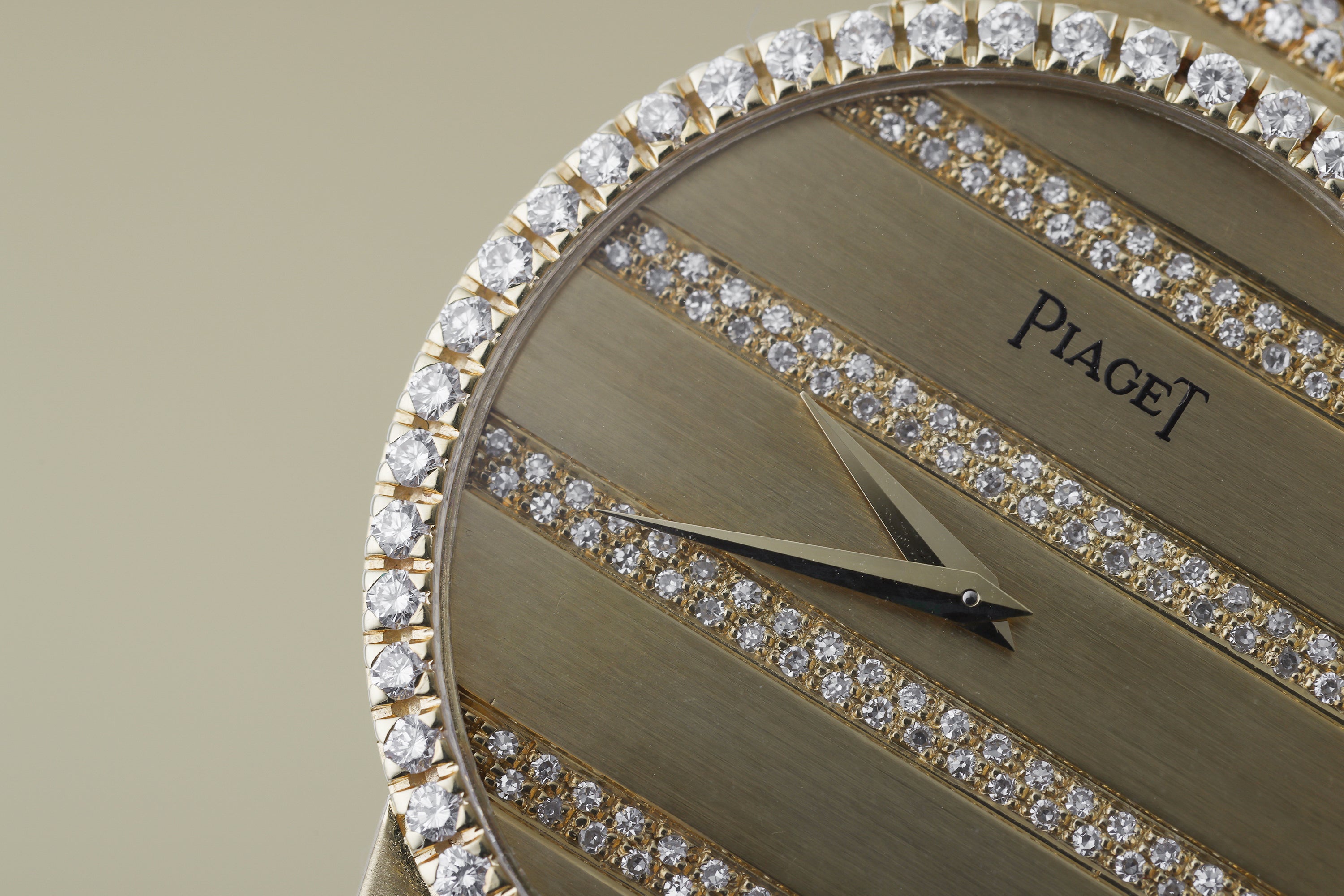 Piaget Polo | REF. 8066 C 705 | Pavé Diamond Gadroons & Diamond Bezel | 32mm | 18k Yellow Gold | 1980s