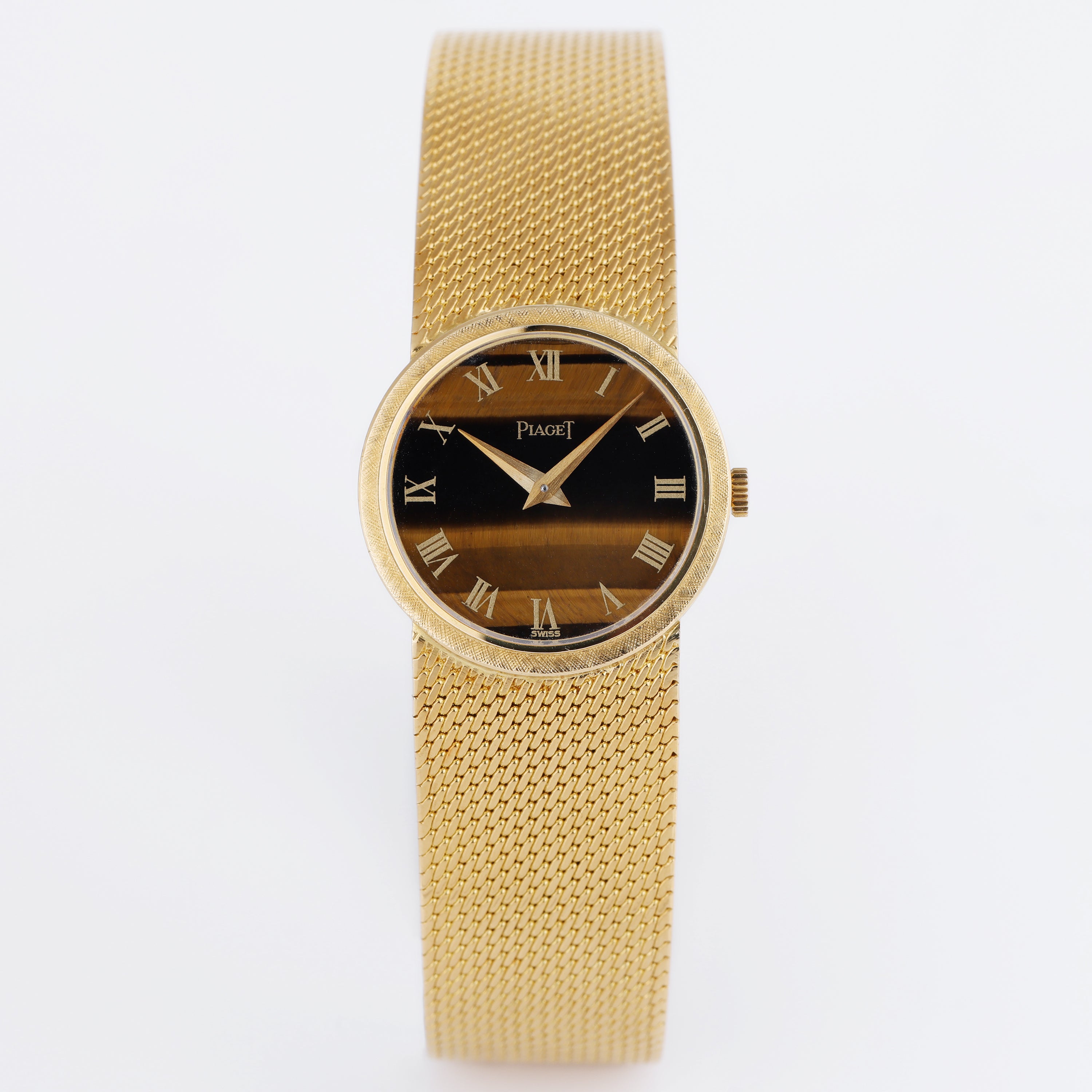 Unworn Piaget Vintage Ladies Wristwatch | REF. 924 B 11 | Tigers Eye Dial | 24mm | 18k Yellow Gold | Manual Wind | 1974