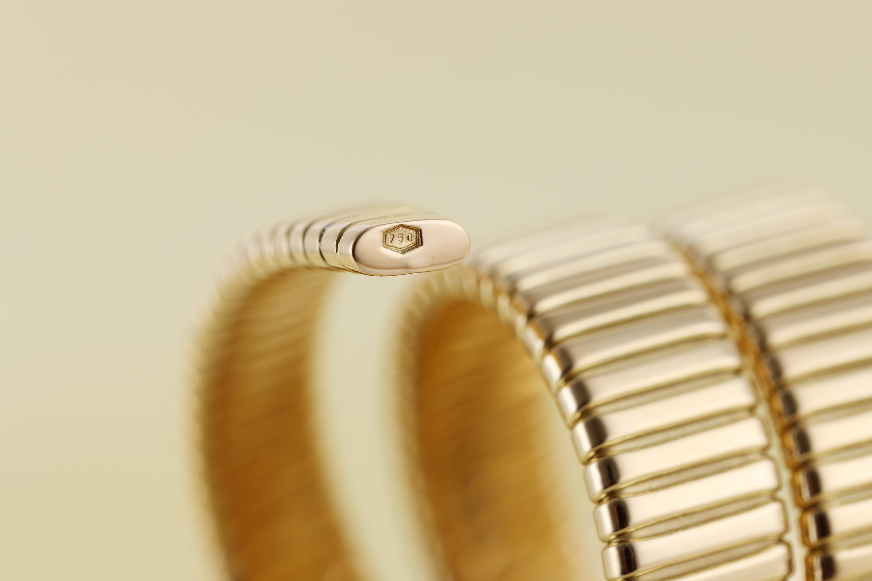 Piaget Serpenti Tubogas Wristwatch | Circa 1960's | Blue Dial | 18k Yellow Gold