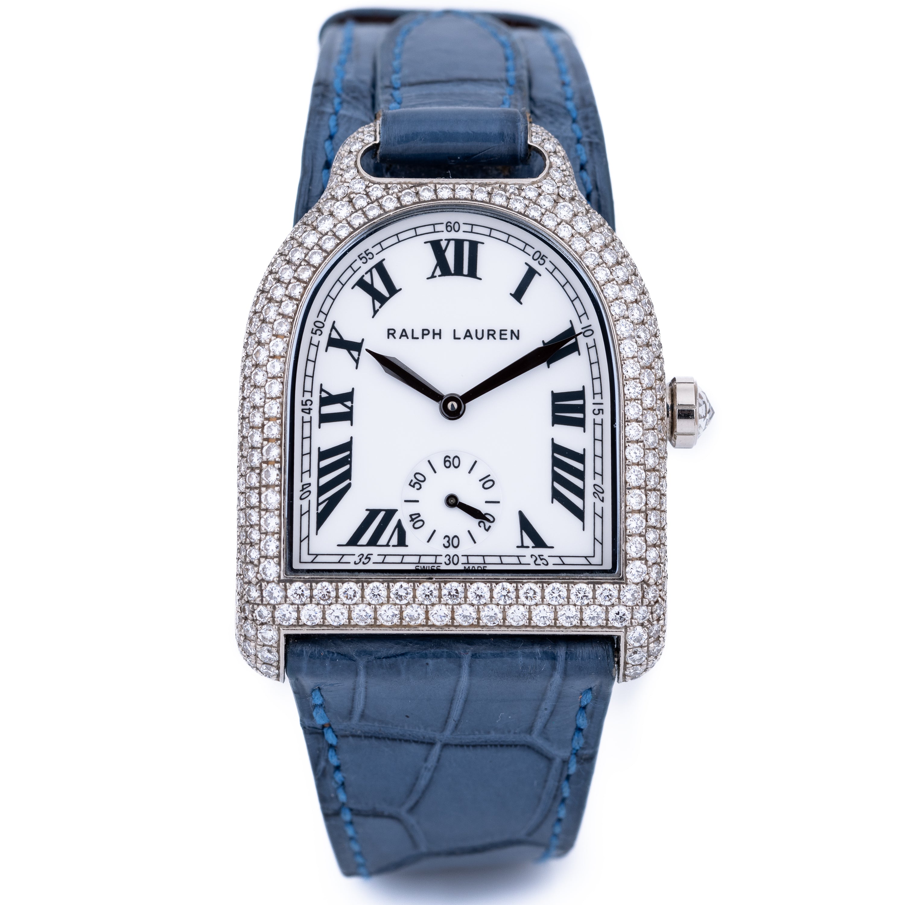 Ralph Lauren Stirrup | REF. RLR0022704 | 18k White Gold | 32mm | + 4 Additional Coloured Straps