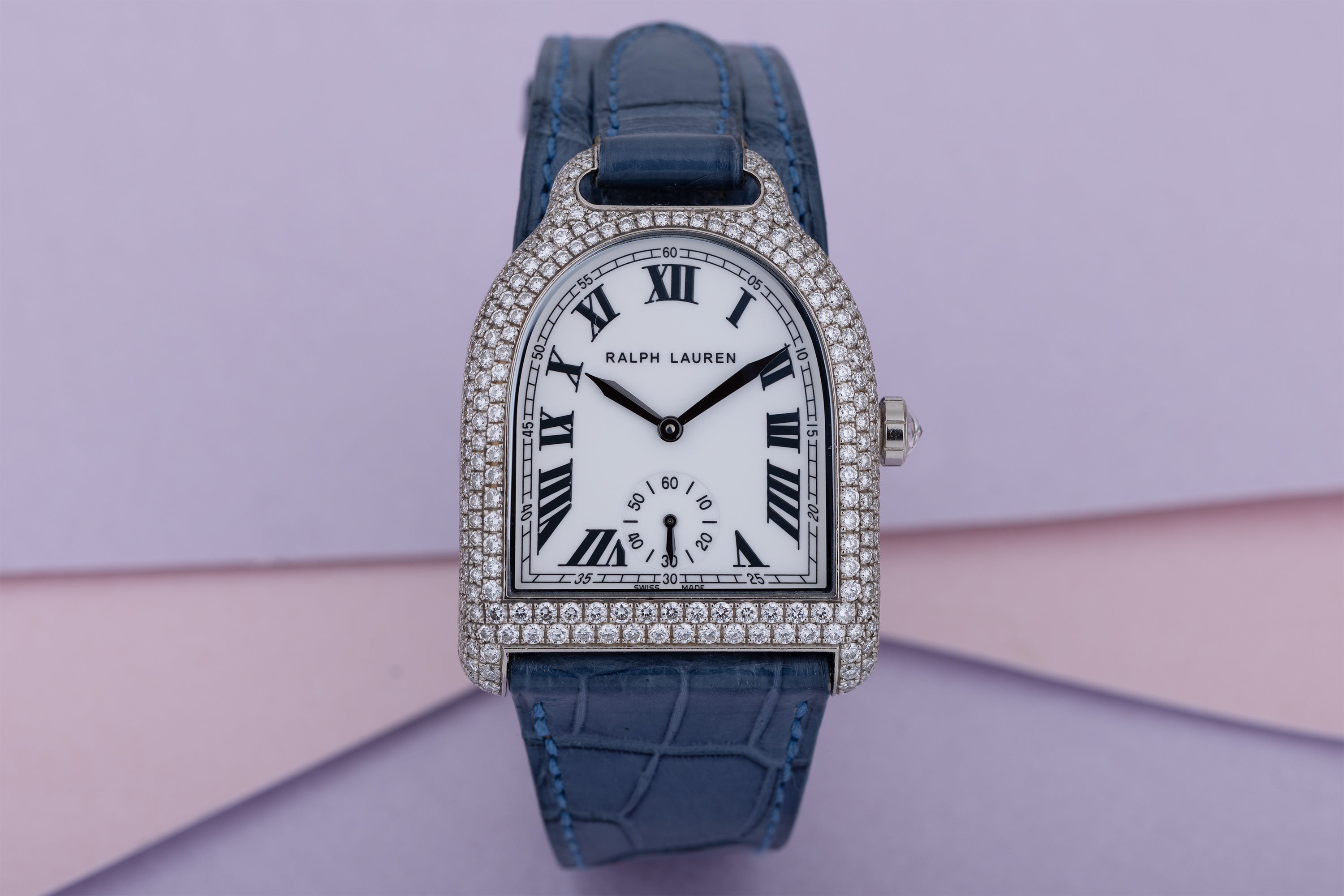 Ralph Lauren Stirrup | REF. RLR0022704 | 18k White Gold | 32mm | + 4 Additional Coloured Straps