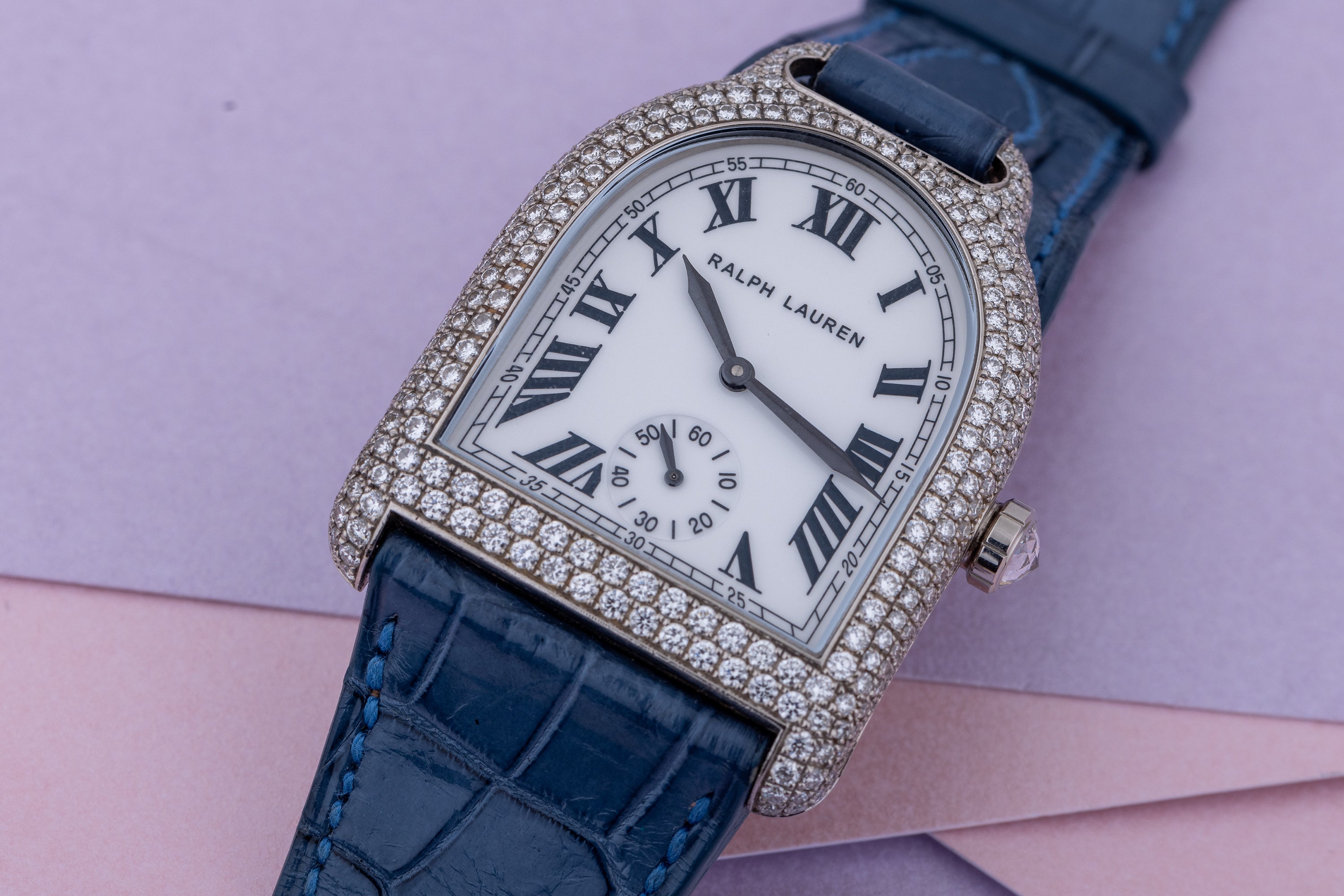 Ralph Lauren Stirrup | REF. RLR0022704 | 18k White Gold | 32mm | + 4 Additional Coloured Straps