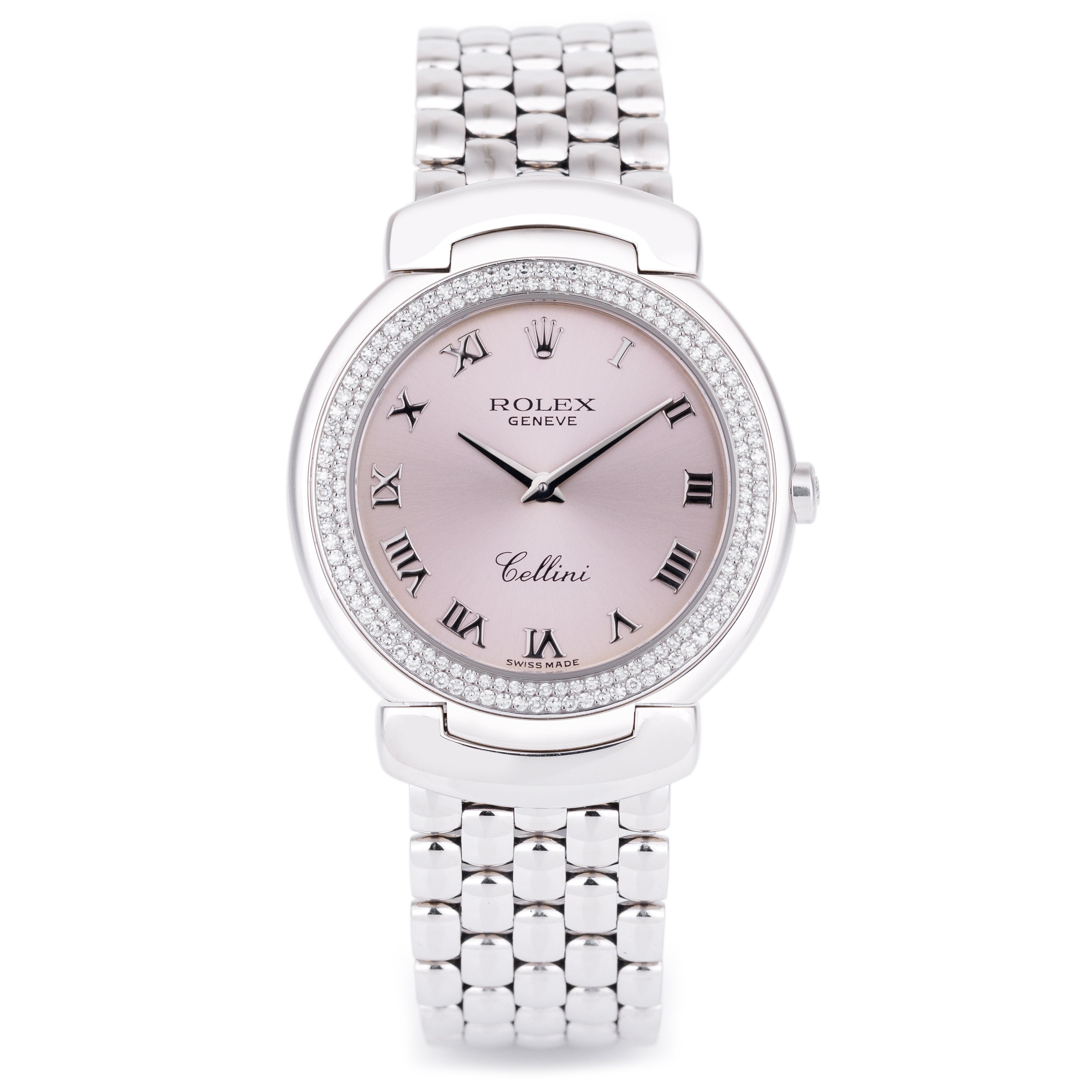 Rolex Cellini Cellissima | REF. 6681 | Pink Champagne Dial | 33mm | 18k White Gold | Quartz | 1999