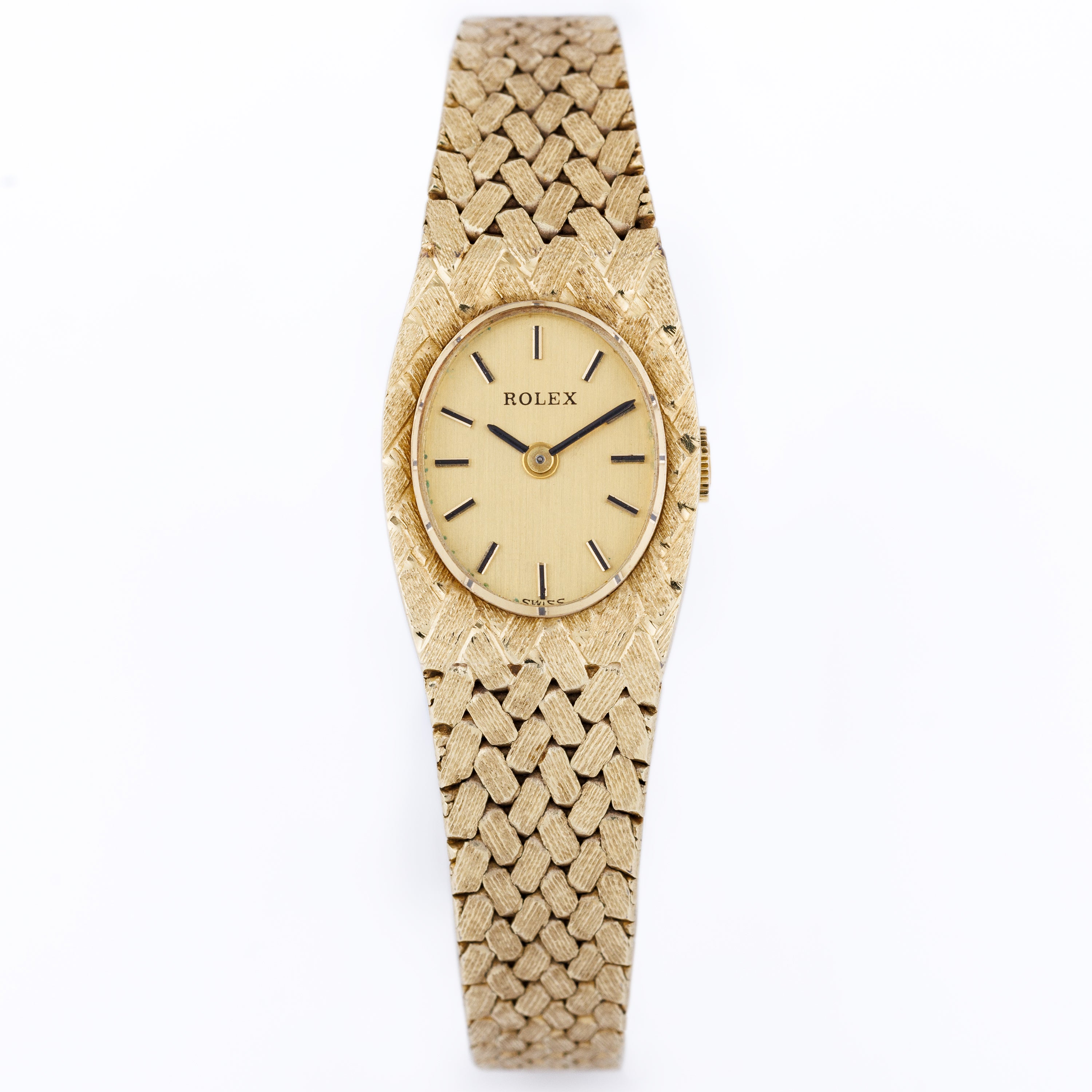 Rolex Ladies Vintage Watch | Gold Dial | Engraved Dial | 17.5mm | 14k Yellow Gold | 1963