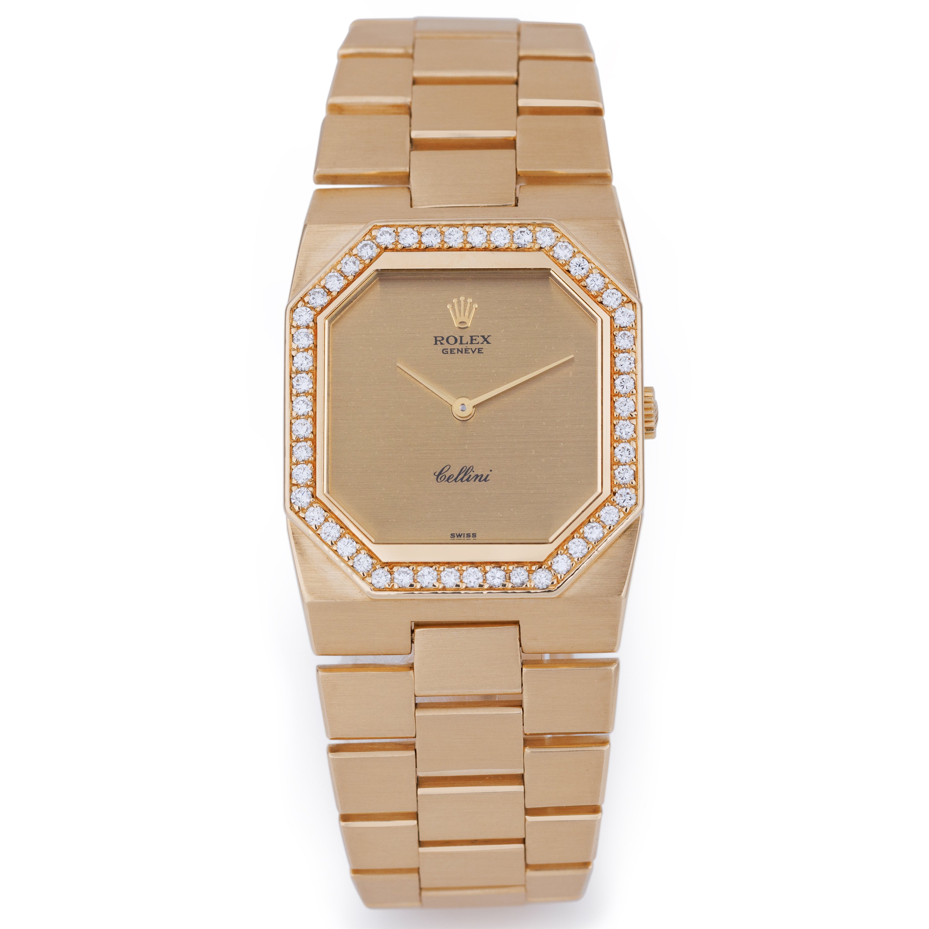 Rolex Cellini | REF. 4650 | Diamond Bezel | Gold Dial | 1976 | 18k Yellow Gold