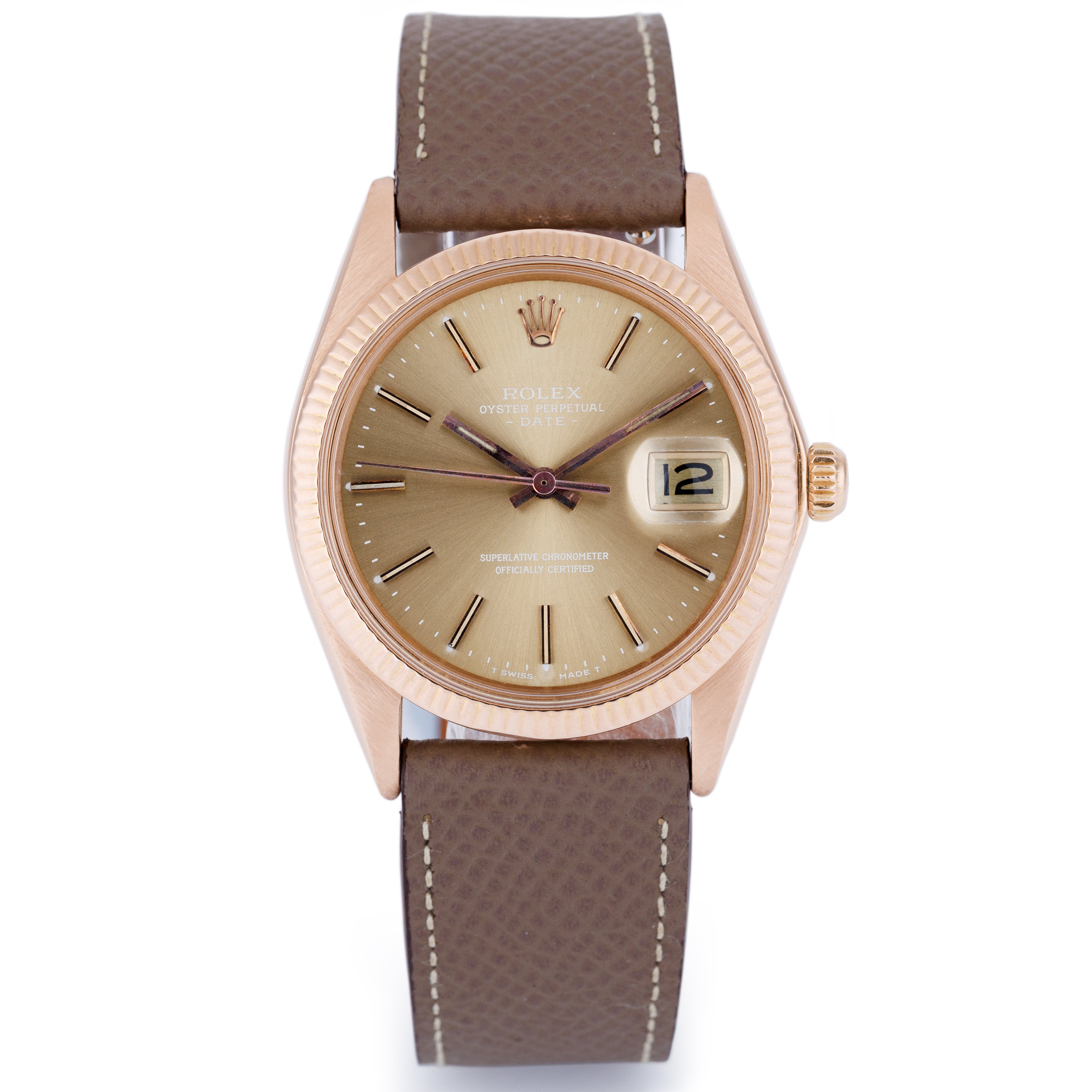 Rolex Date | REF. 1503 | Gold 'Ghost' Dial | 34.5mm | 18k Rose Gold | 1974