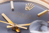 Rolex DateJust 36 | REF. 1600 | Grey Dial | 18k Yellow Gold | 1977 | Grained Texture Bezel & Bracelet