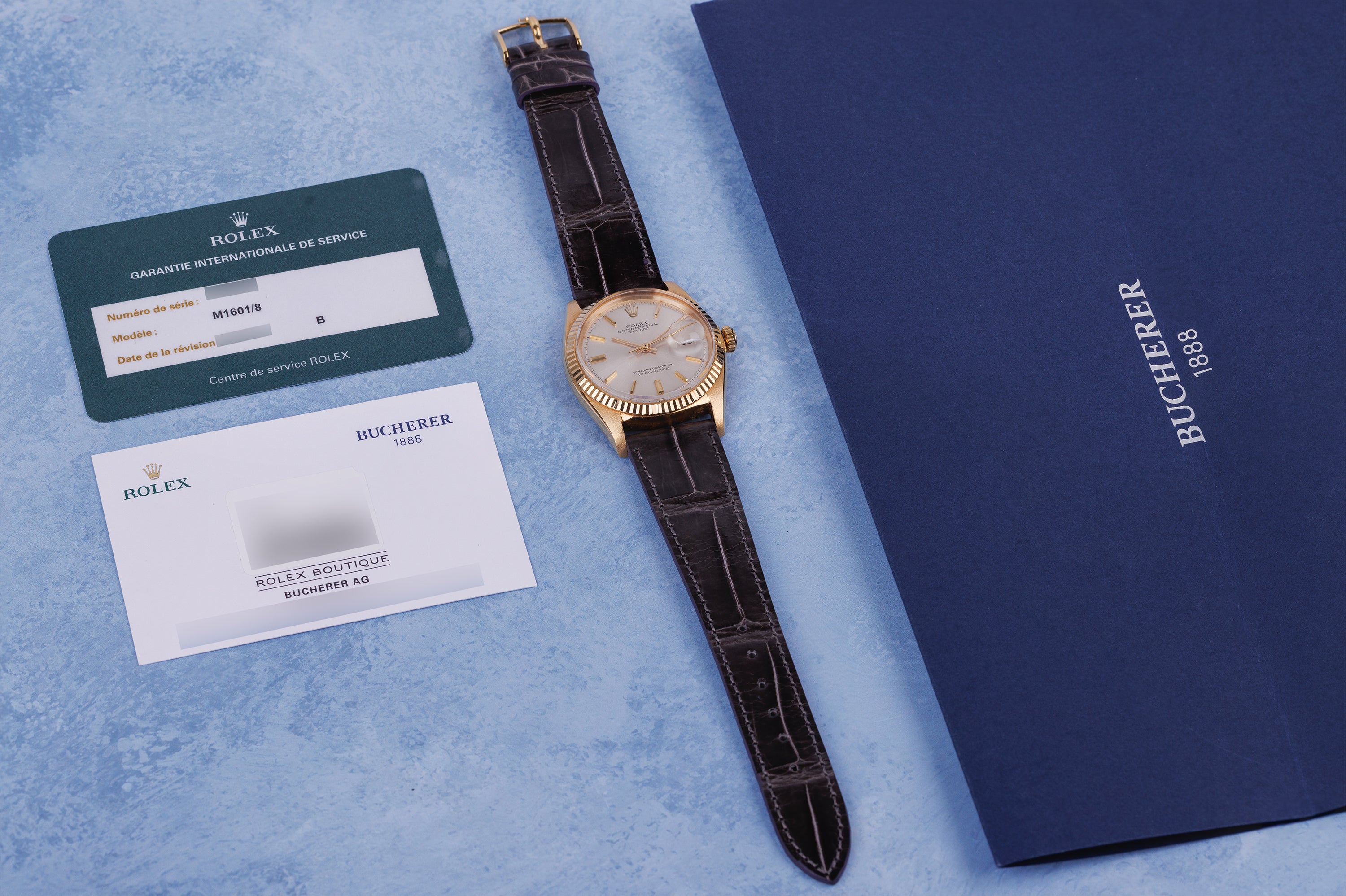 Rolex DateJust | REF. 1601/8 | Silver Dial | 36mm | 18k Yellow Gold | 1968 | Service Papers, 2023