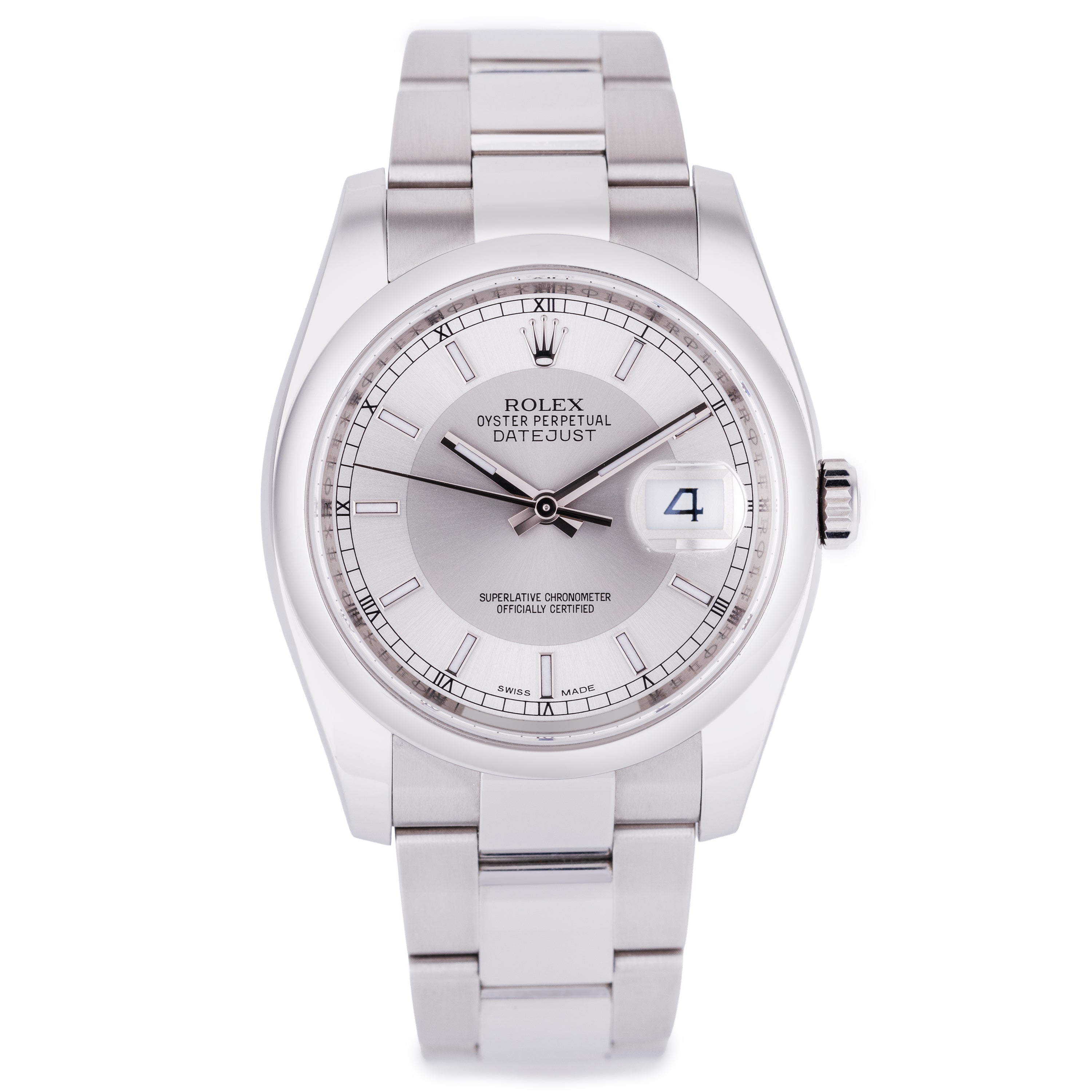 Rolex DateJust 36 | REF. 116200 | Silver Dial | Stainless Steel | Roulette Date Wheel | 2010s