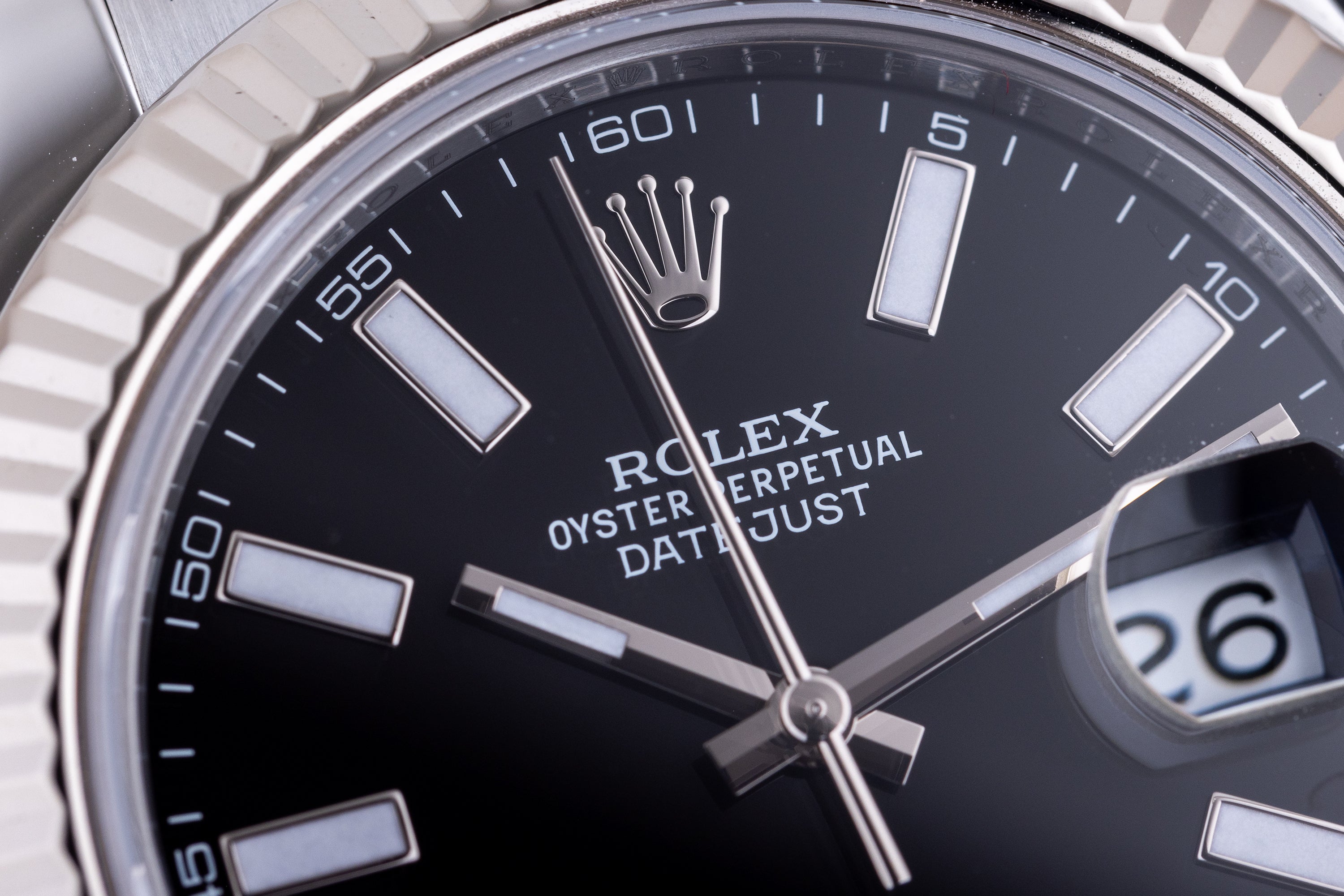 Rolex DateJust 41mm | REF. 116334 | Black Dial | Box & Papers | 2015 | Stainless Steel & 18k White Gold Bezel