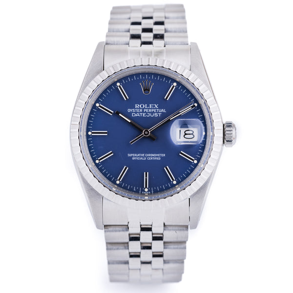 Rolex DateJust 36 | REF. 16030 | Blue Dial | Stainless Steel | 1985