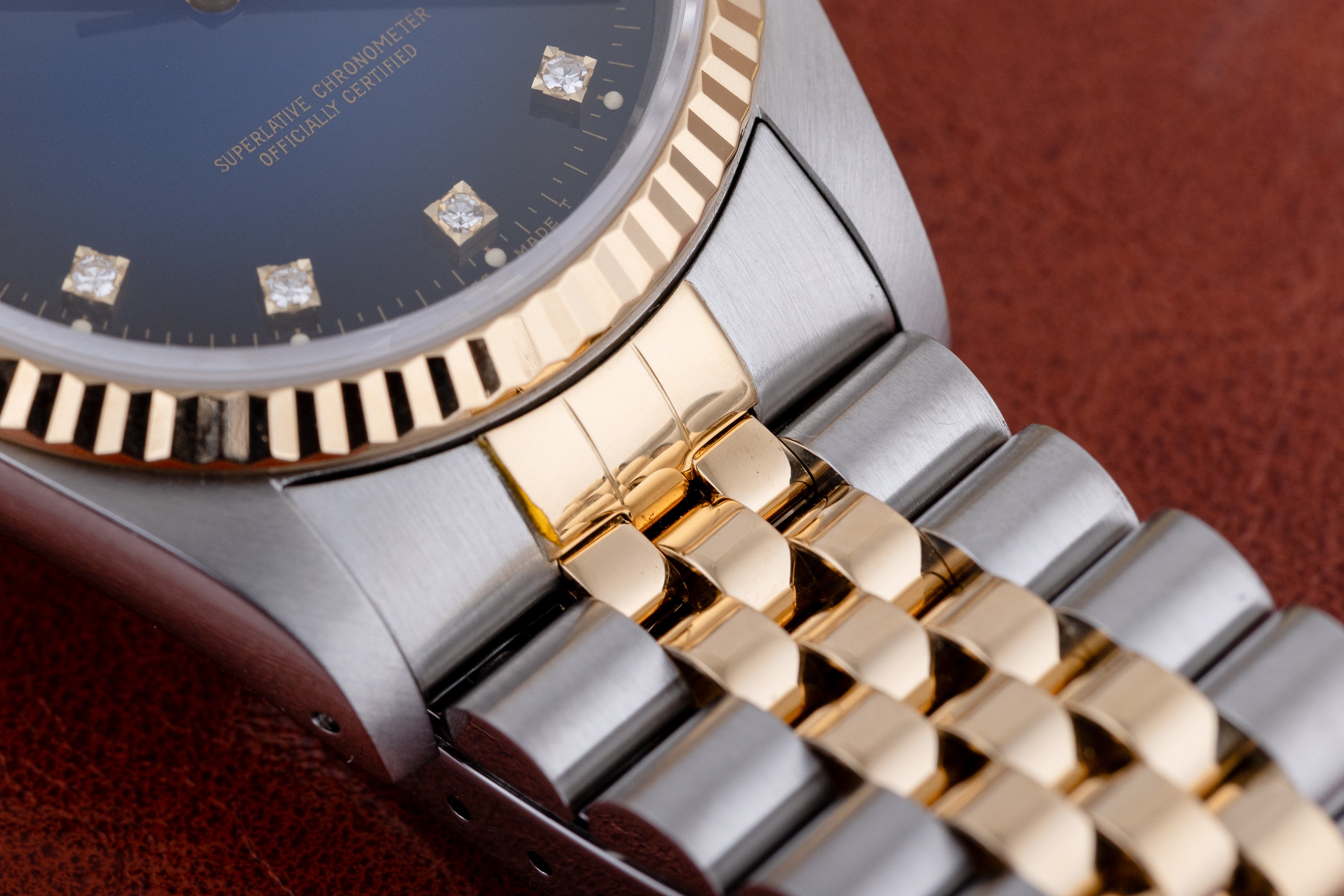 Rolex DateJust 36mm | REF. 16233 | Blue Dégradé Diamond Dial | Stainless Steel & 18k Yellow Gold | 1988