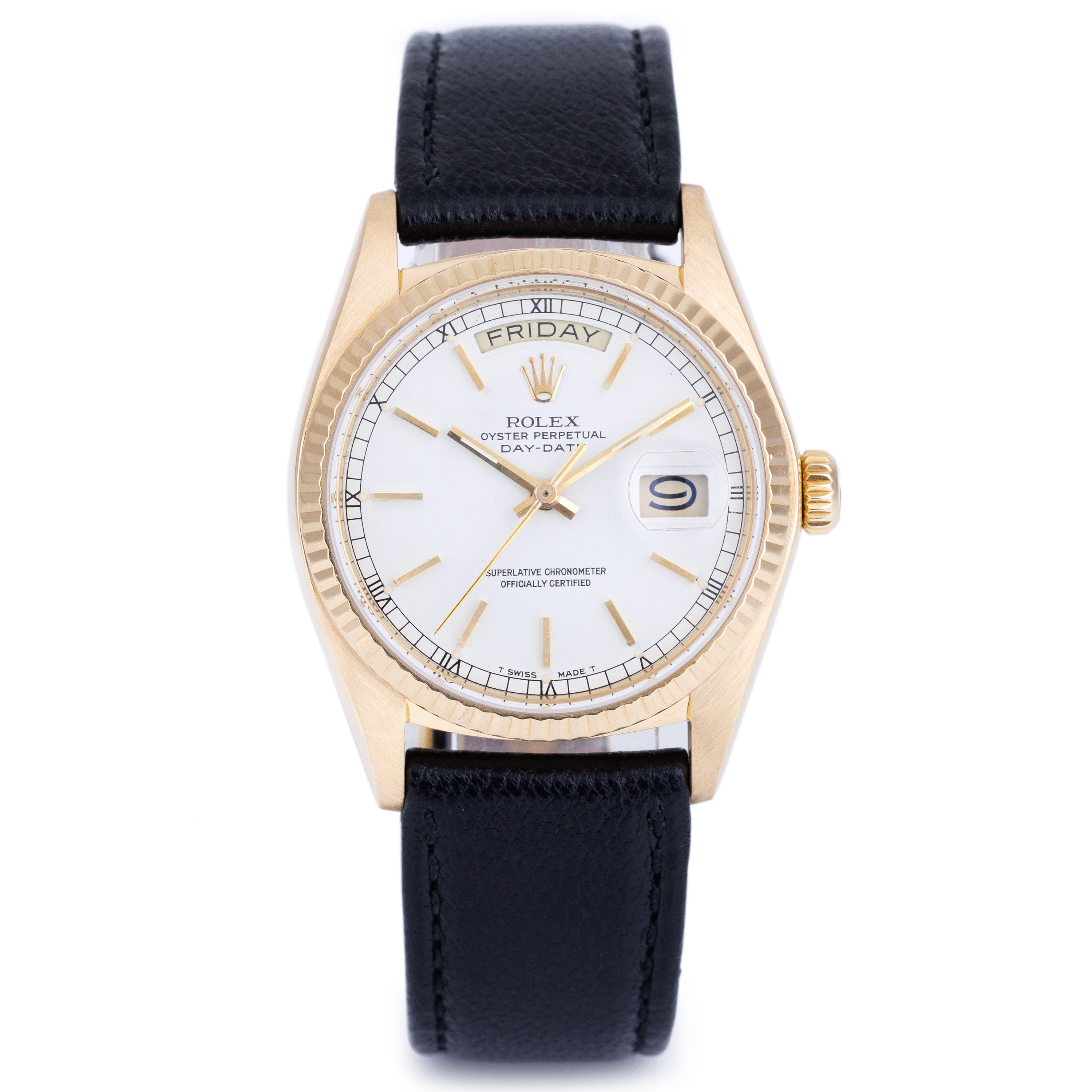 Rolex Day-Date | REF. 18038 | Single-Quick | White Dial | 1979 | 18k Yellow Gold | 36mm