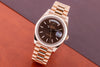 Unworn Rolex Day-Date | REF. 228235 | Chocolate Brown Motif Dial | 18k Rose Gold | 2019 | Box & Papers