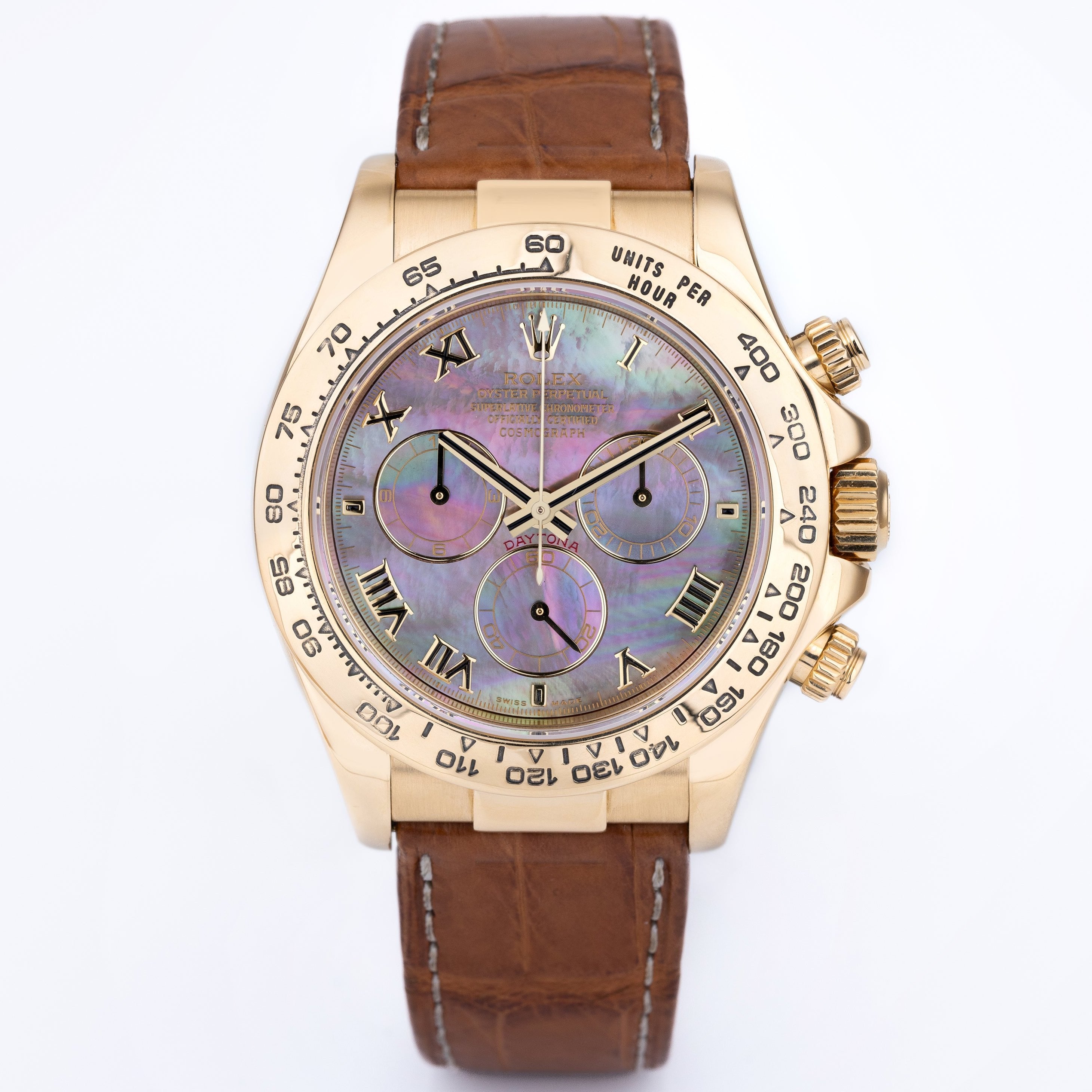 Rolex Daytona | REF. 116518 | Black Mother of Pearl Dial | Box & Papers | 18k Yellow Gold