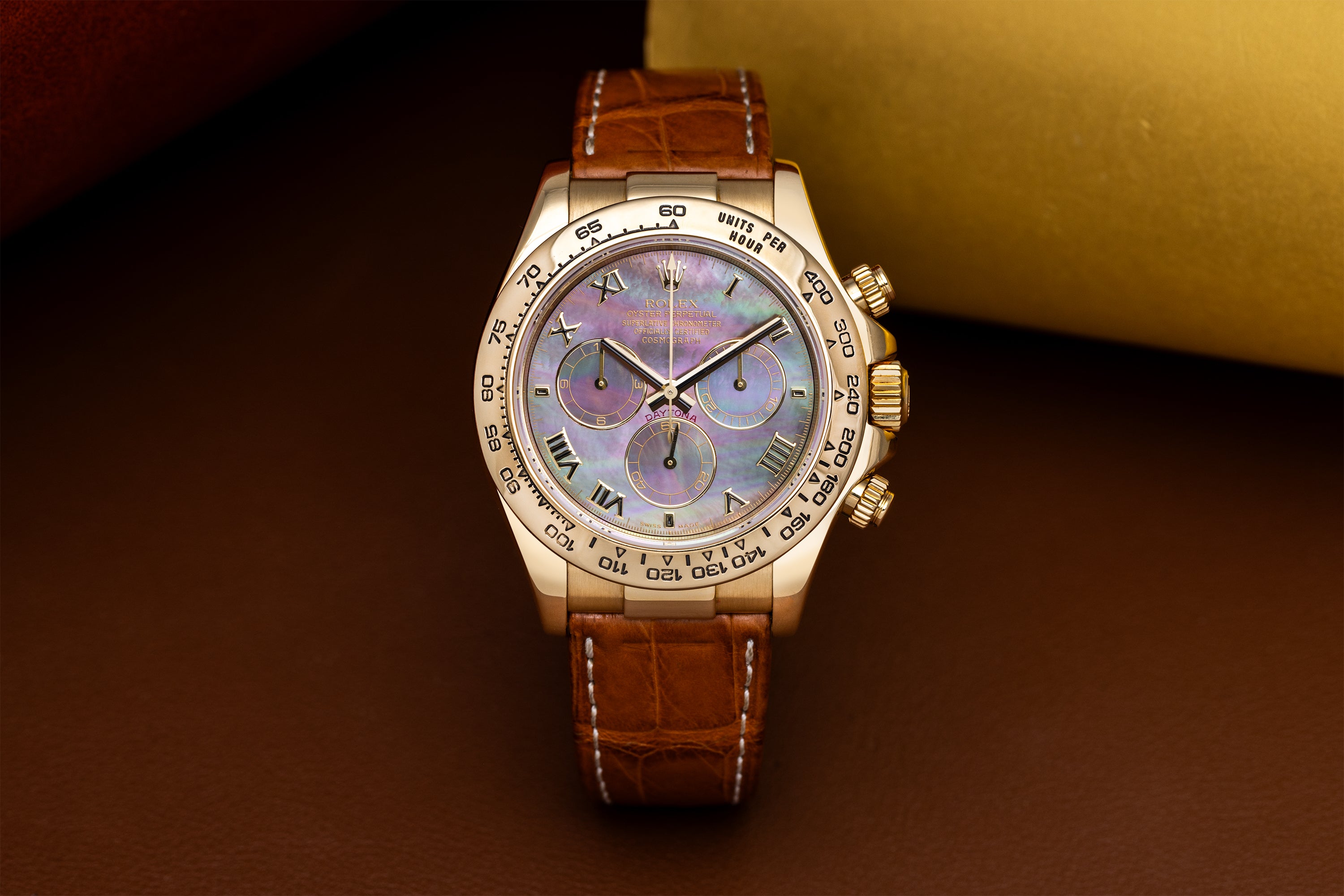 Rolex Daytona | REF. 116518 | Black Mother of Pearl Dial | Box & Papers | 18k Yellow Gold