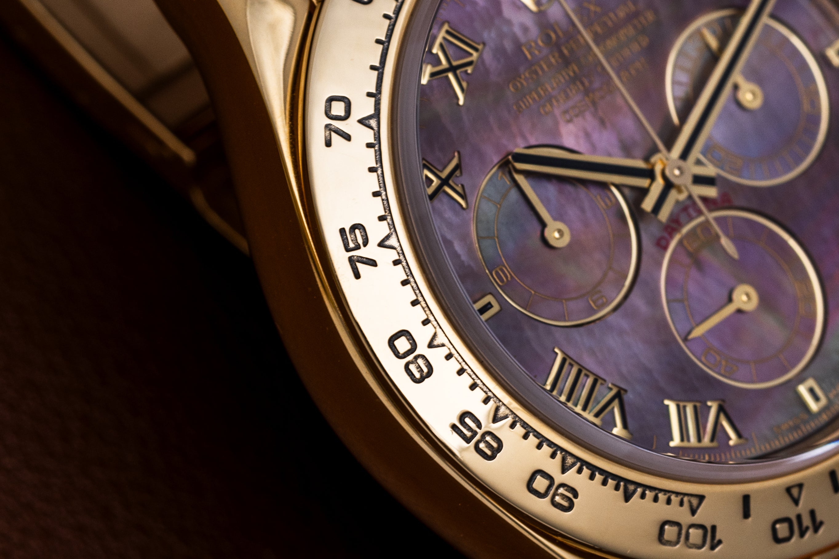 Rolex Daytona | REF. 116518 | Black Mother of Pearl Dial | Box & Papers | 18k Yellow Gold