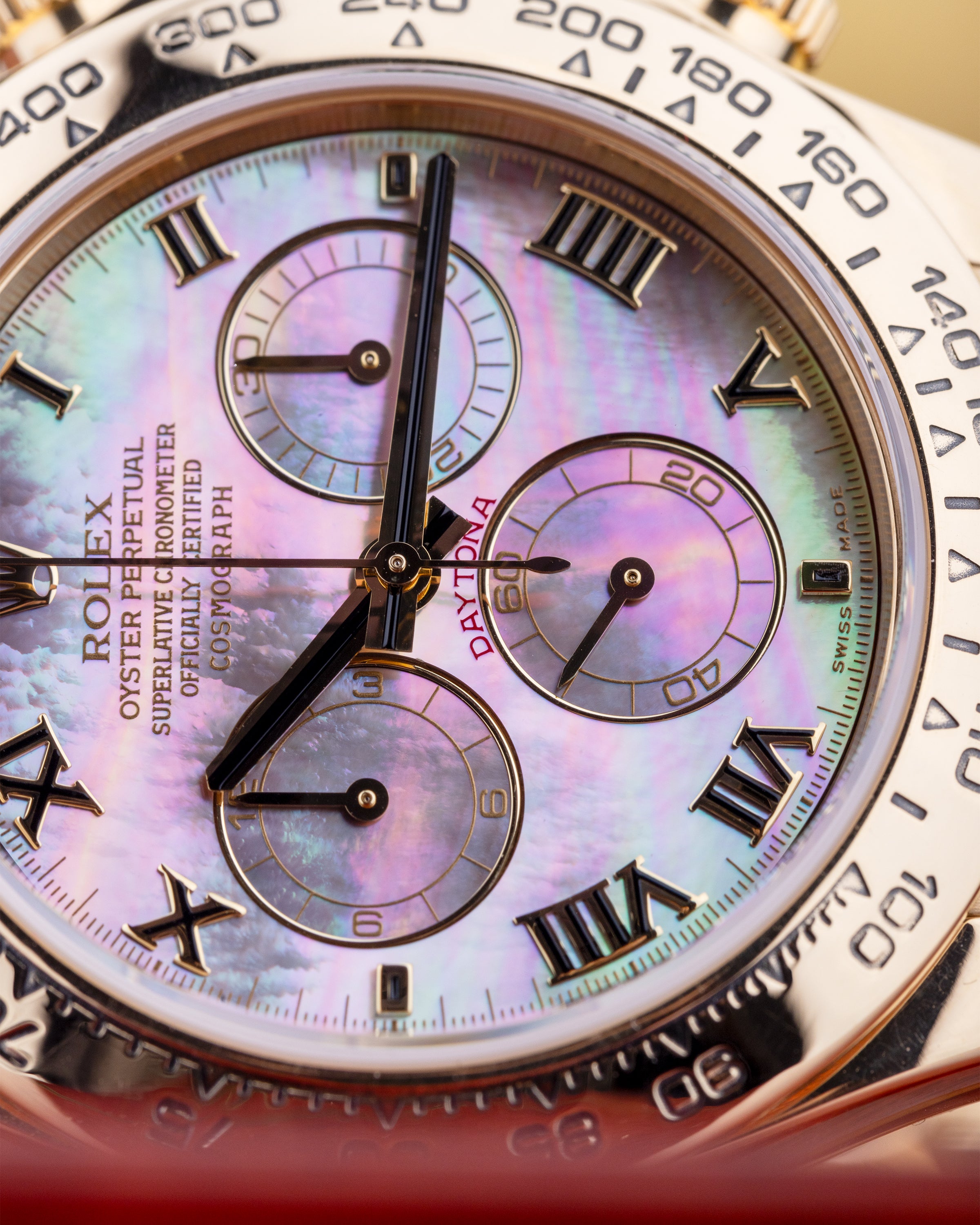 Rolex Daytona | REF. 116518 | Black Mother of Pearl Dial | Box & Papers | 18k Yellow Gold