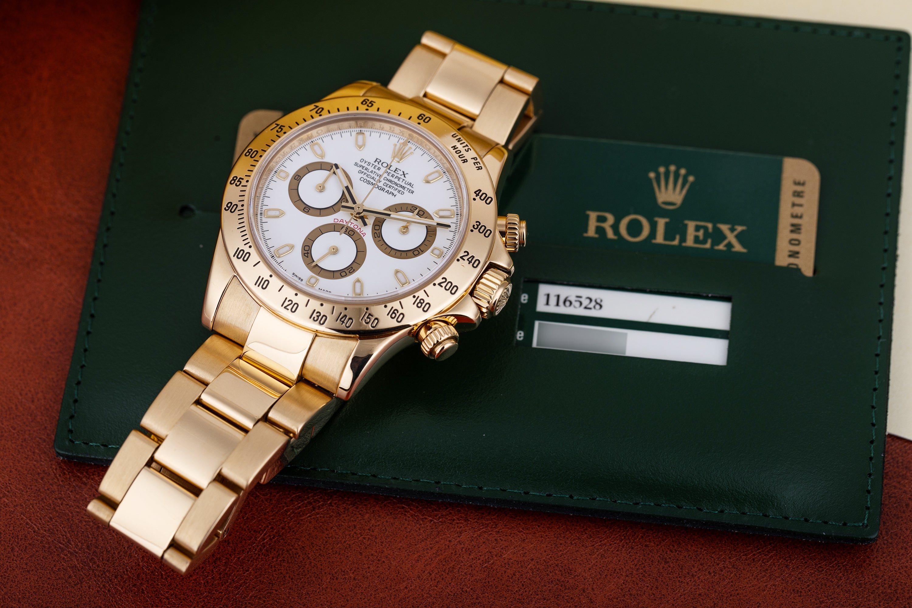 Rolex Daytona | REF. 116528 | White 'APH' Dial | Box & Papers | 2012 | 18k Yellow Gold