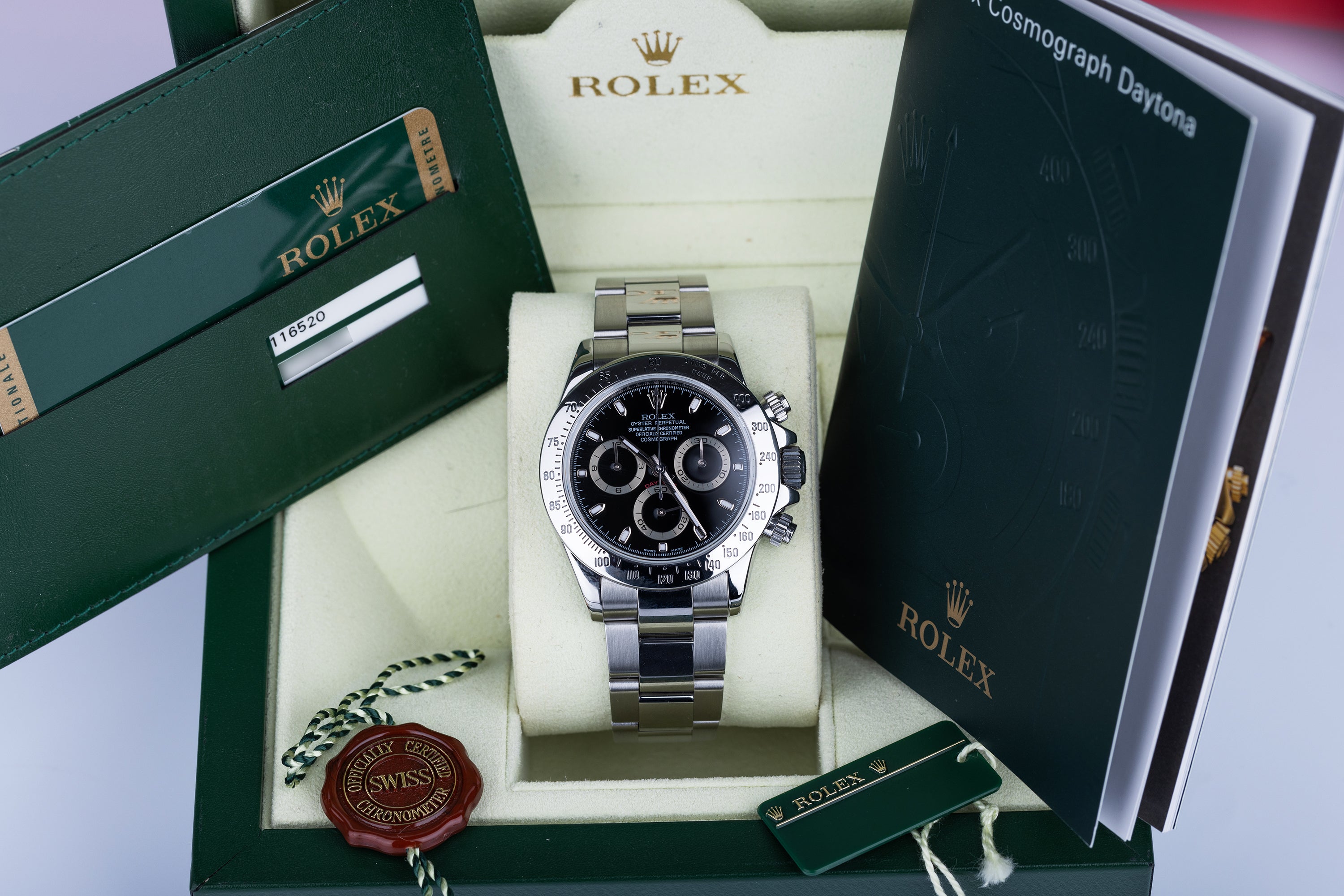 Rolex Daytona | REF. 116520 | Black Dial | 2009 | Box & Papers | Stainless Steel