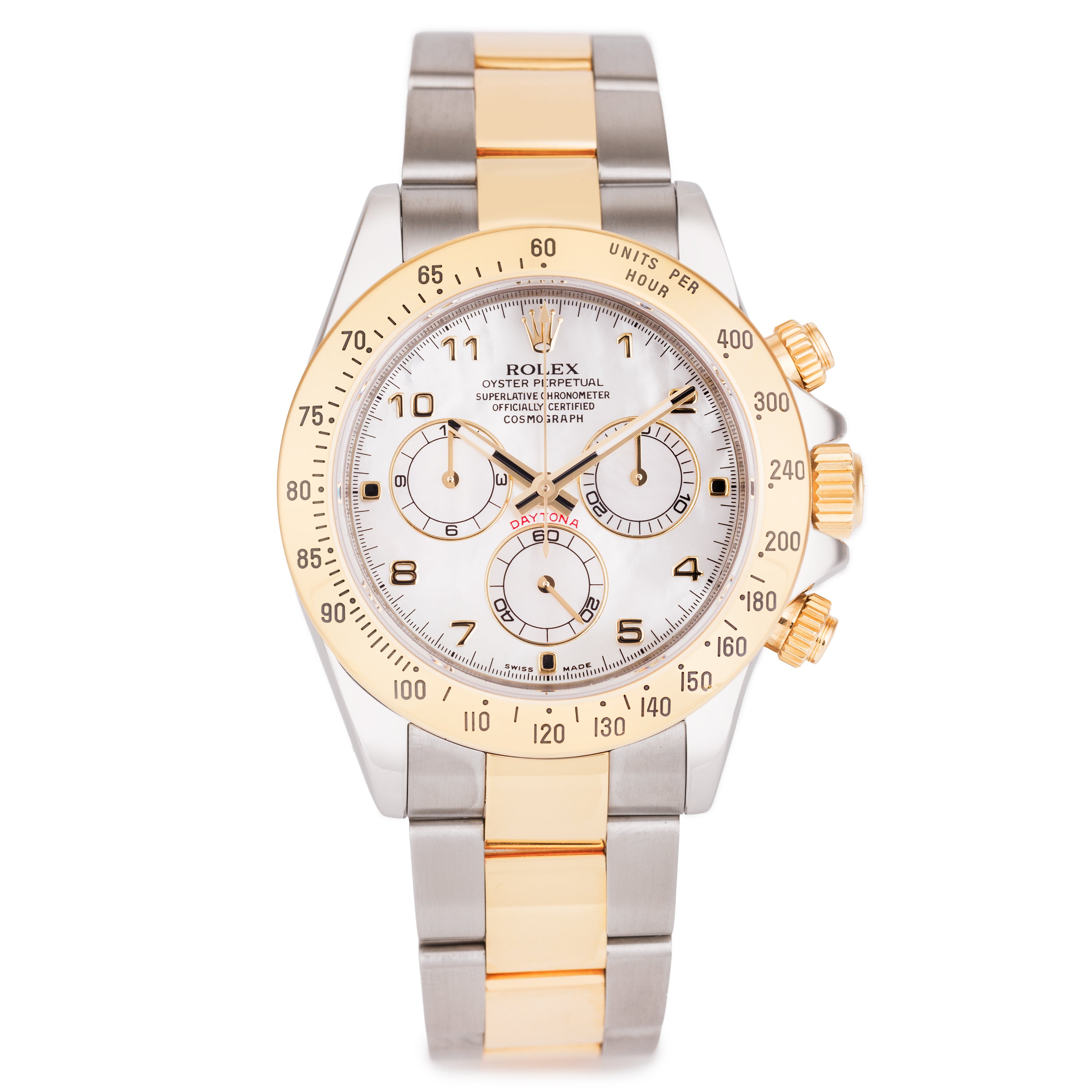 Rolex Daytona | REF. 116523 | White Mother of Pearl | Stainless Steel & 18k Yellow Gold | Box & Papers | 2011