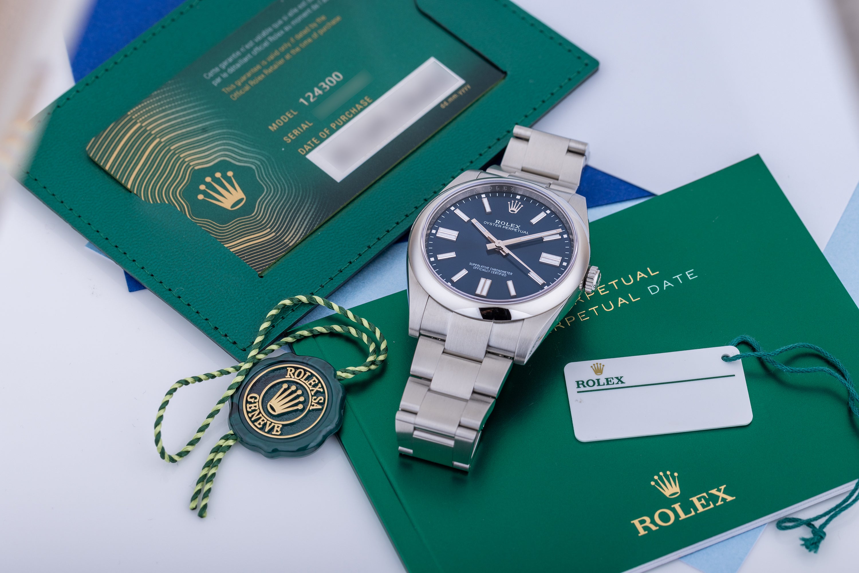 Rolex Oyster Perpetual 41mm | REF. 124300 | Blue Dial | Box & Papers | 2022 | Stainless Steel