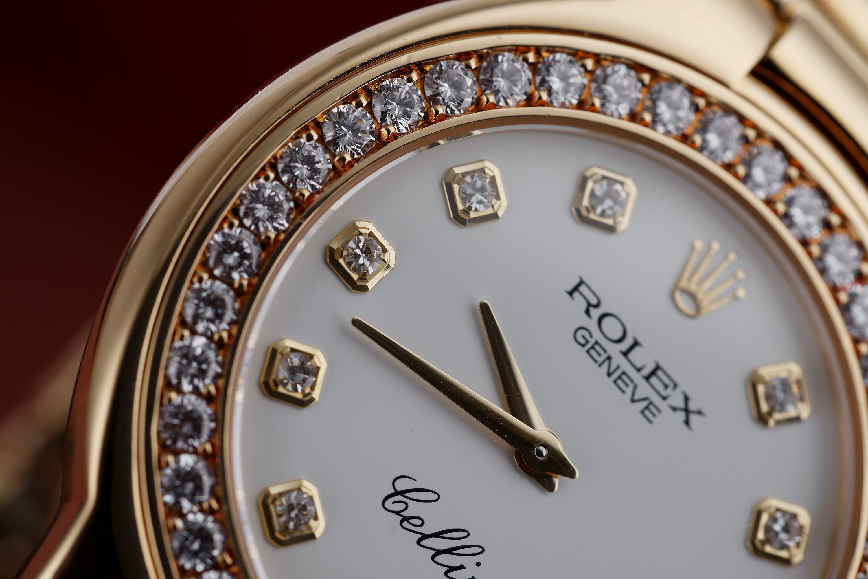 Rolex Cellini | REF. 6663 | White Diamond Dial | 36.5mm | 18k Yellow Gold | 1991